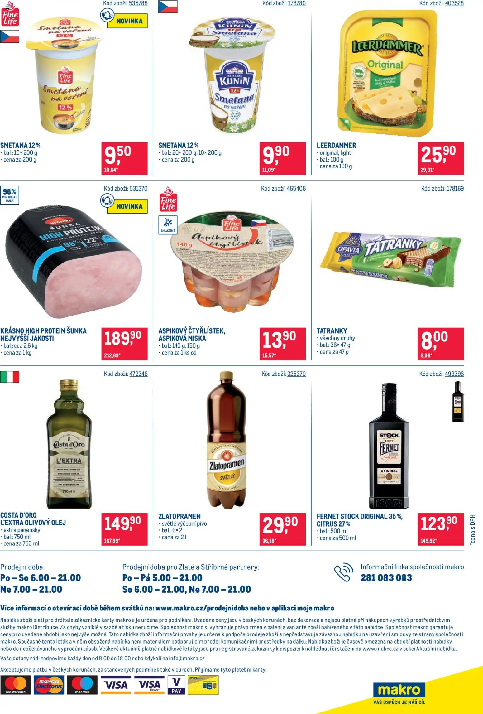 Makro leták od 23.09.2026 | Strana: 16 | Produkty: Zlatopramen, Pivo, Smetana, Protein