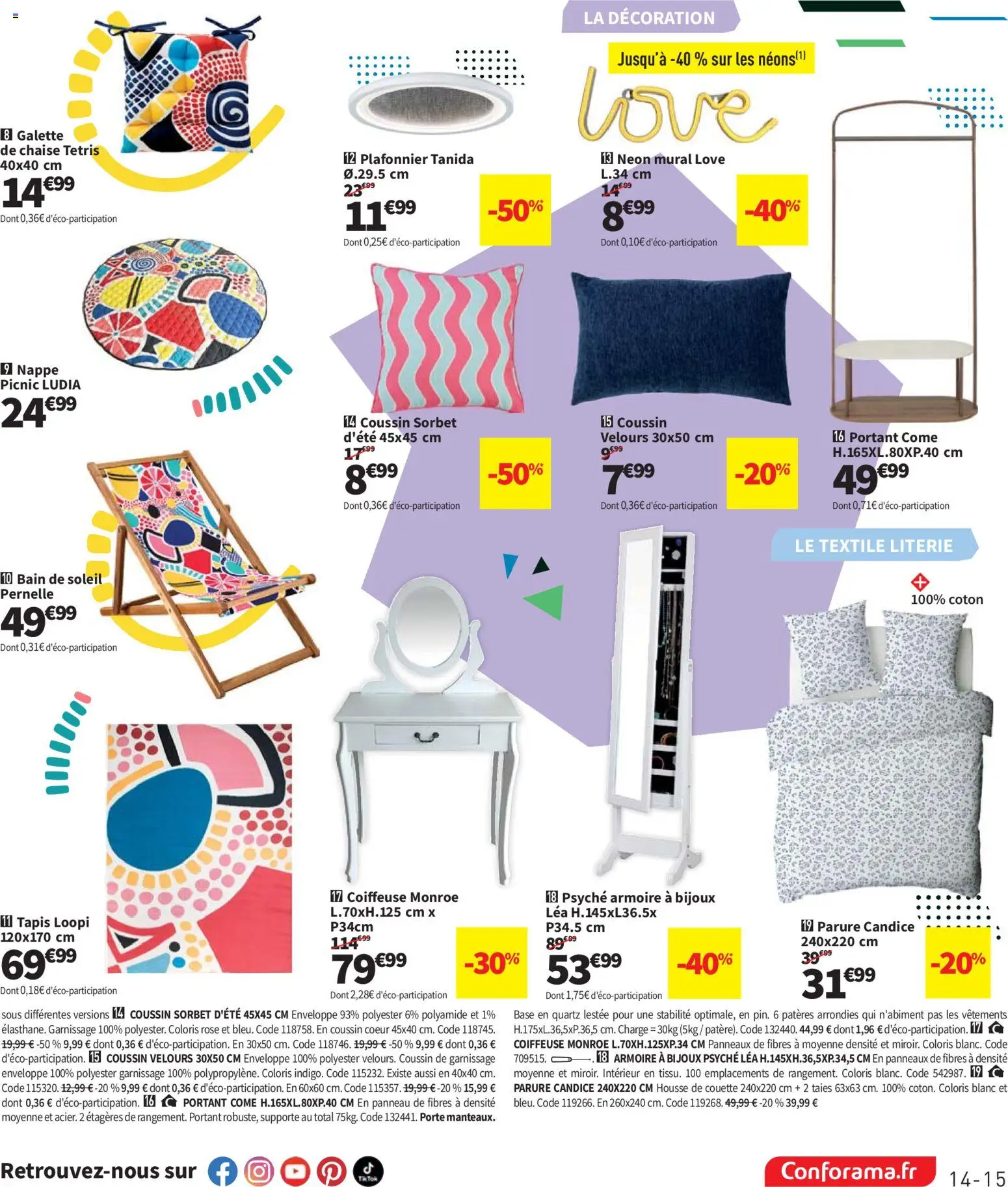 {H1} | Page: 15 | Produits: Base, Plafonnier, Chaise, Tapis