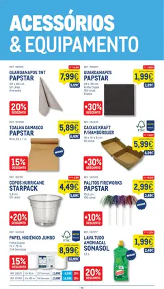 Pré-visualização Makro folheto válido de 25/08/2026 | Página: 19 | Produtos: Copos, Papel higiénico, Guardanapos, Damasco
