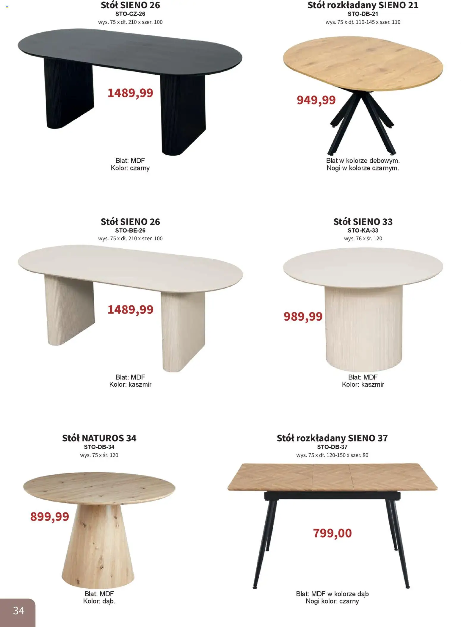 Bodzio Katalog od 01.04.2026 | Strona: 34 | Produkty: Stół