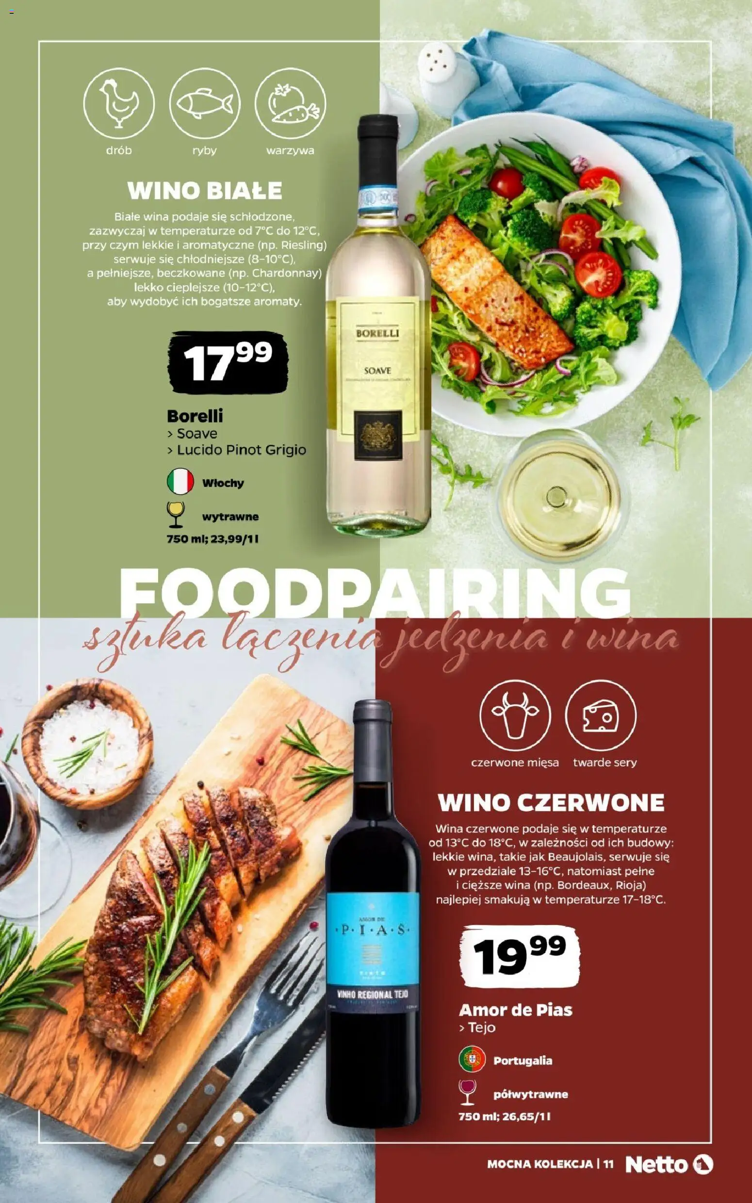 Netto gazetka - Wina od 28.09.2026 | Strona: 11 | Produkty: Drób, Ryby, Pinot Grigio, Białe wino