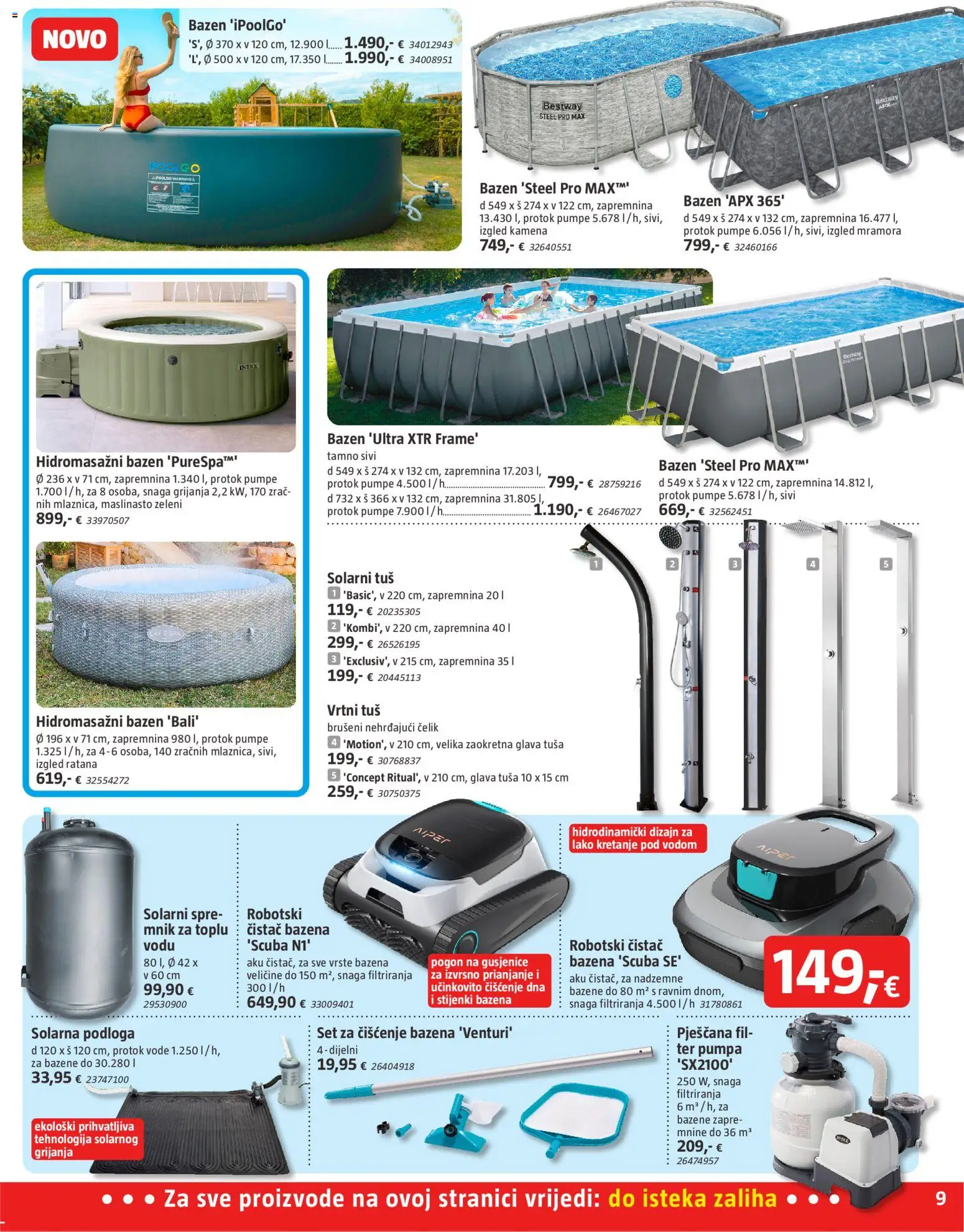 Bauhaus katalog | vrijedi od 20.05.2026 | Stranica: 9 | Proizvodi: Tuš, Bazen