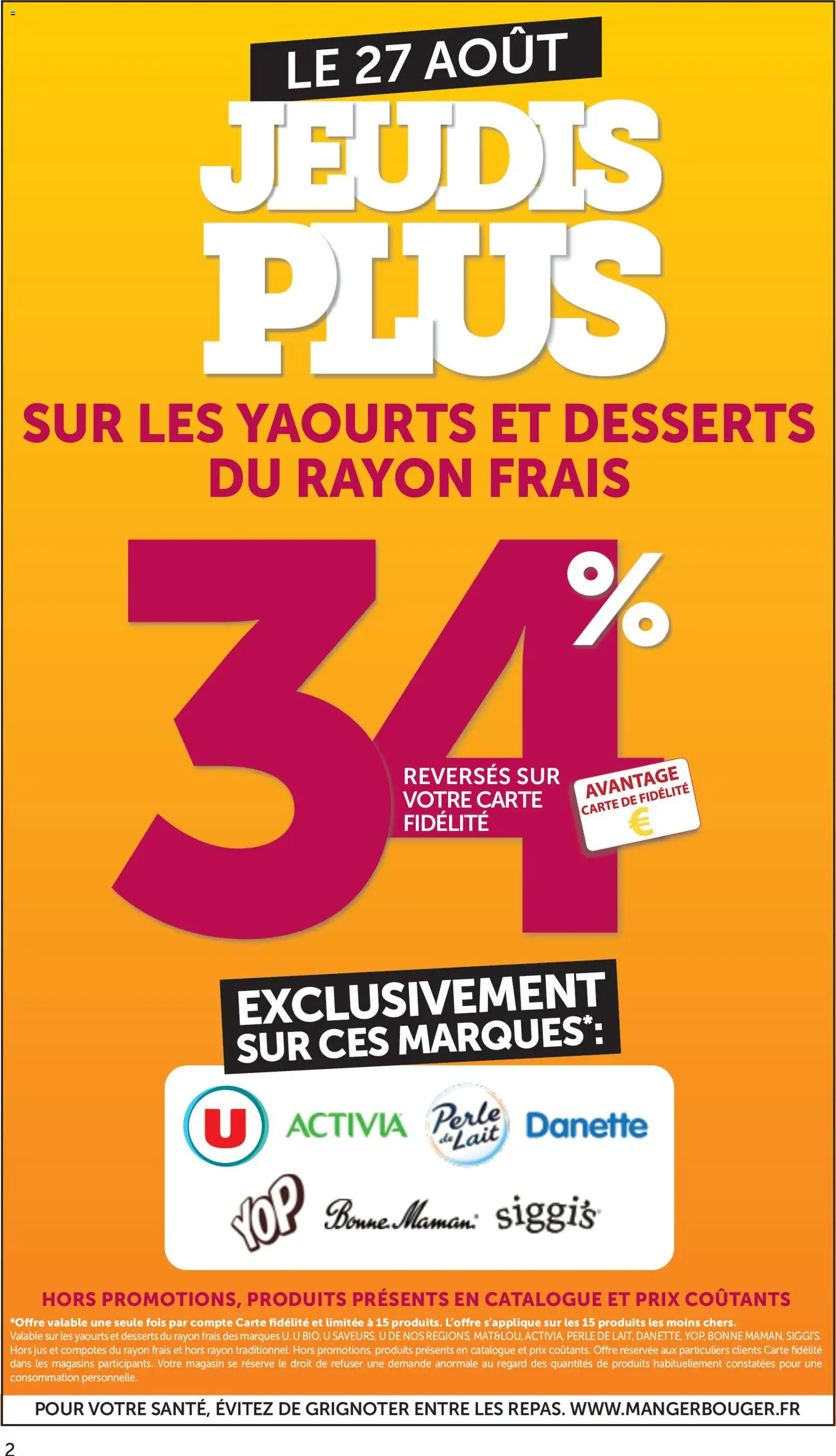 {H1} | Page: 2 | Produits: Yaourts, Lait, Jus, Bonne Maman