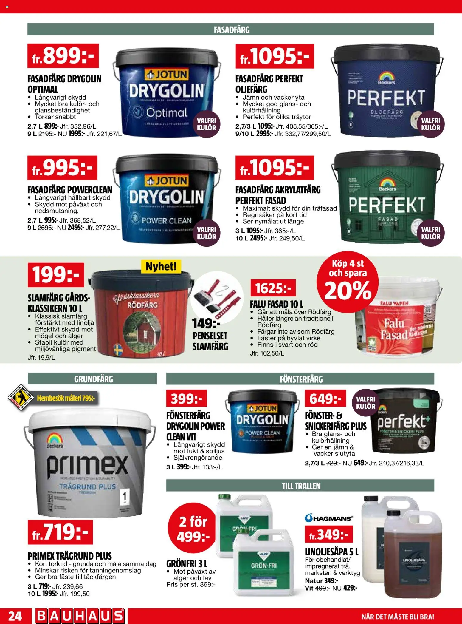 Bauhaus reklamblad aktuell från 01.06.2026 | Sida: 24 | Produkter: Oljefärg