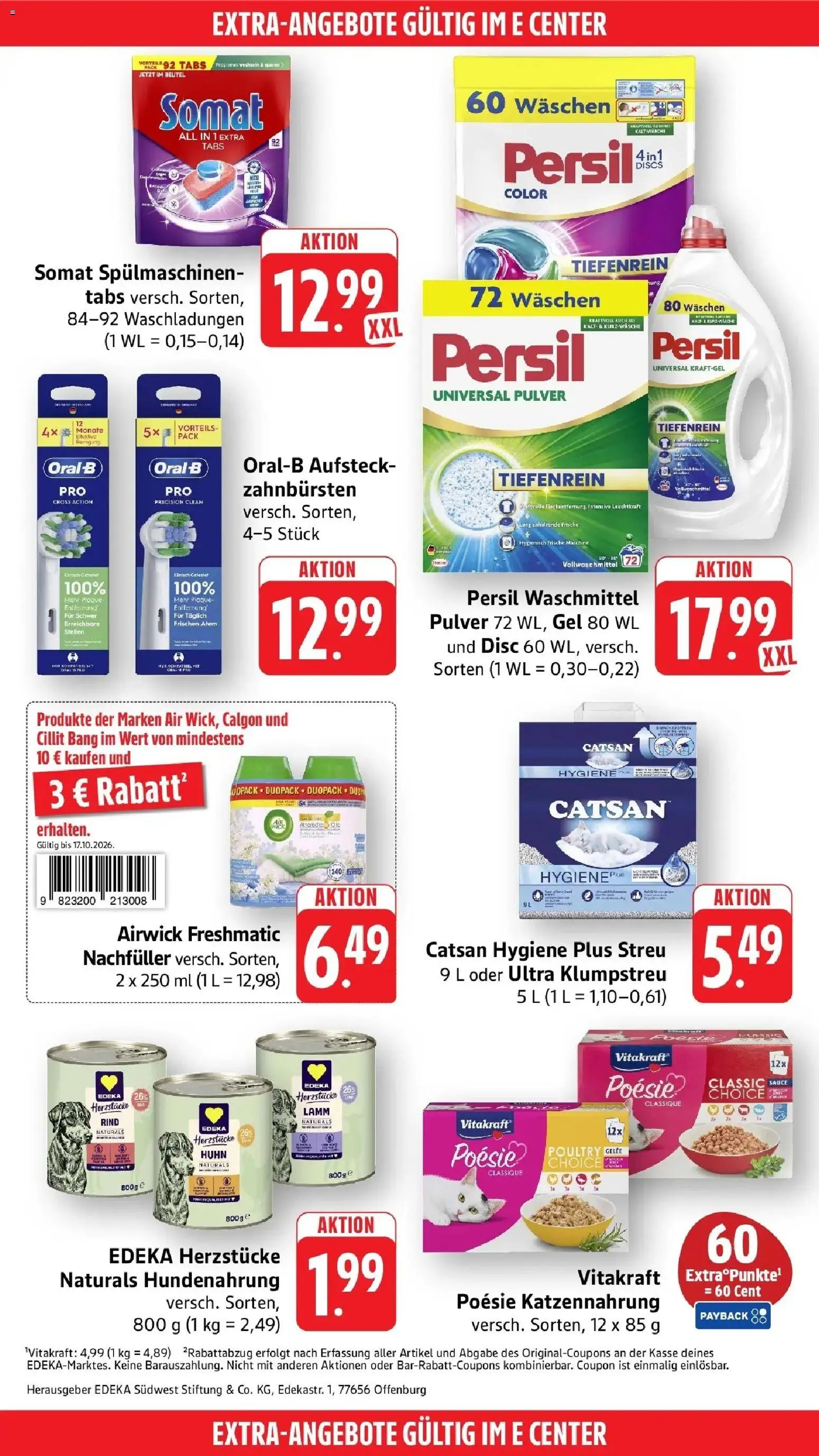 Edeka Prospekt Freiburg (ab 12.10.2026) » Angebote Online | Seite: 57 | Produkte: Catsan, Waschmittel, Persil