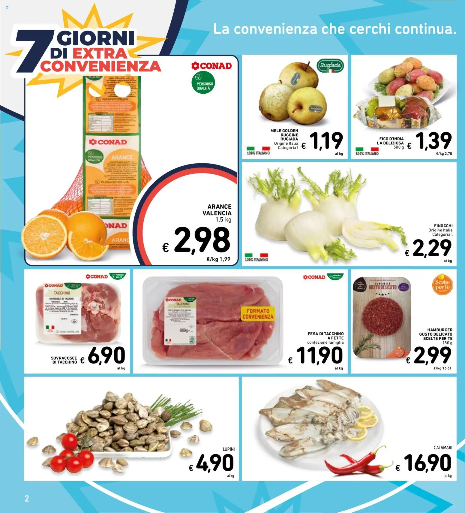 Volantino Spazio Conad del 22/09/2026 | Pagina: 29 | Prodotti: Lupini, Tè, Calamari, Hamburger