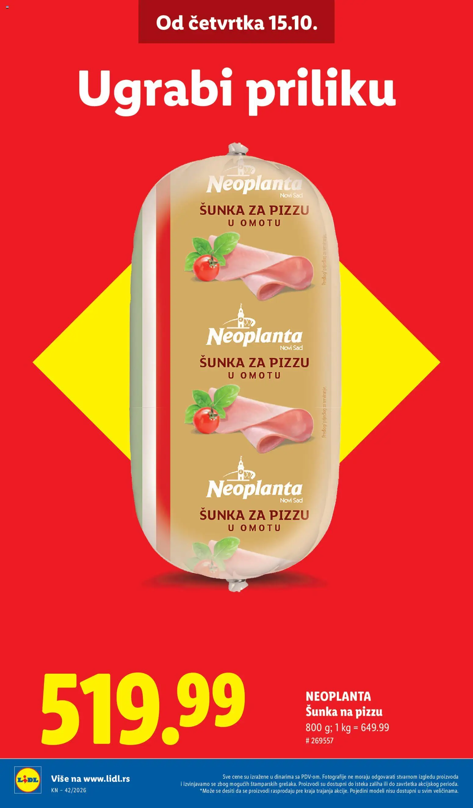 Lidl katalog - važi od 15.10.2026 | Strana: 4 | Proizvode: Šunka