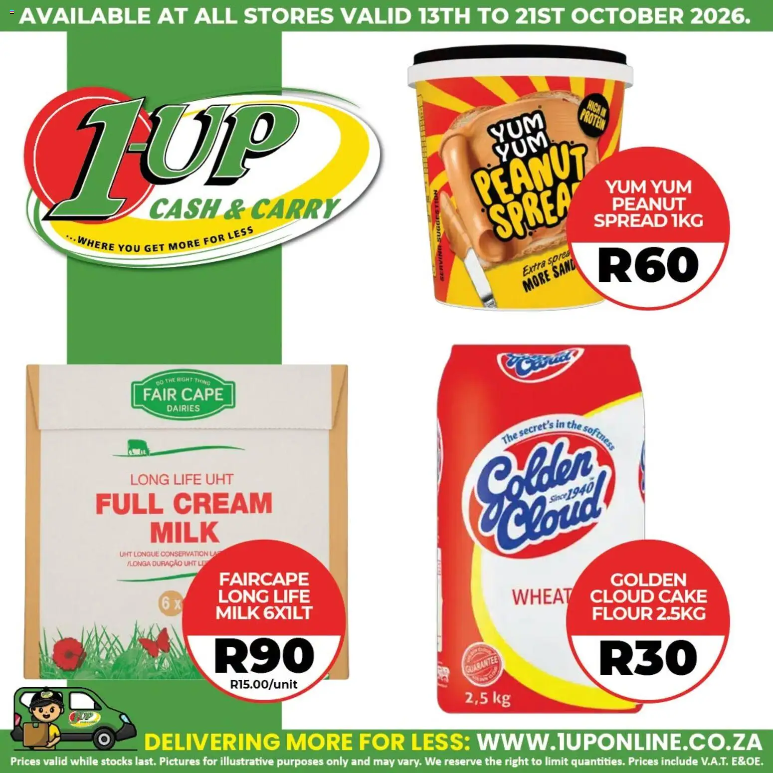New 1UP Cash & Carry catalogue – valid from 13/10/2026 | Page: 2 | Products: Cake, Protein, Milk, Cream
