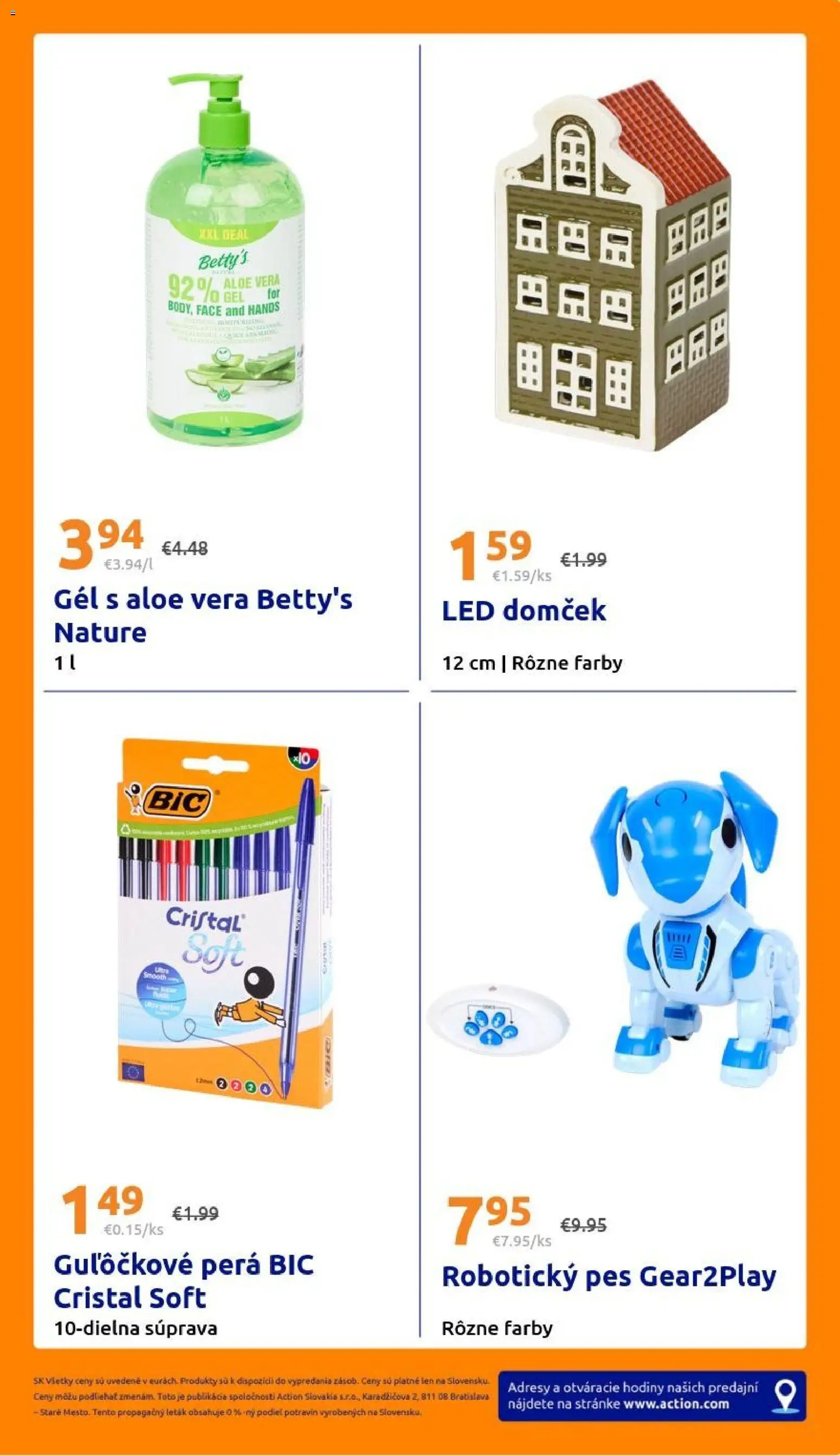 Nové Action akcie – leták je platný od 26.08.2026 | Strana: 29 | Produkty: Hodiny, Aloe Vera, Led