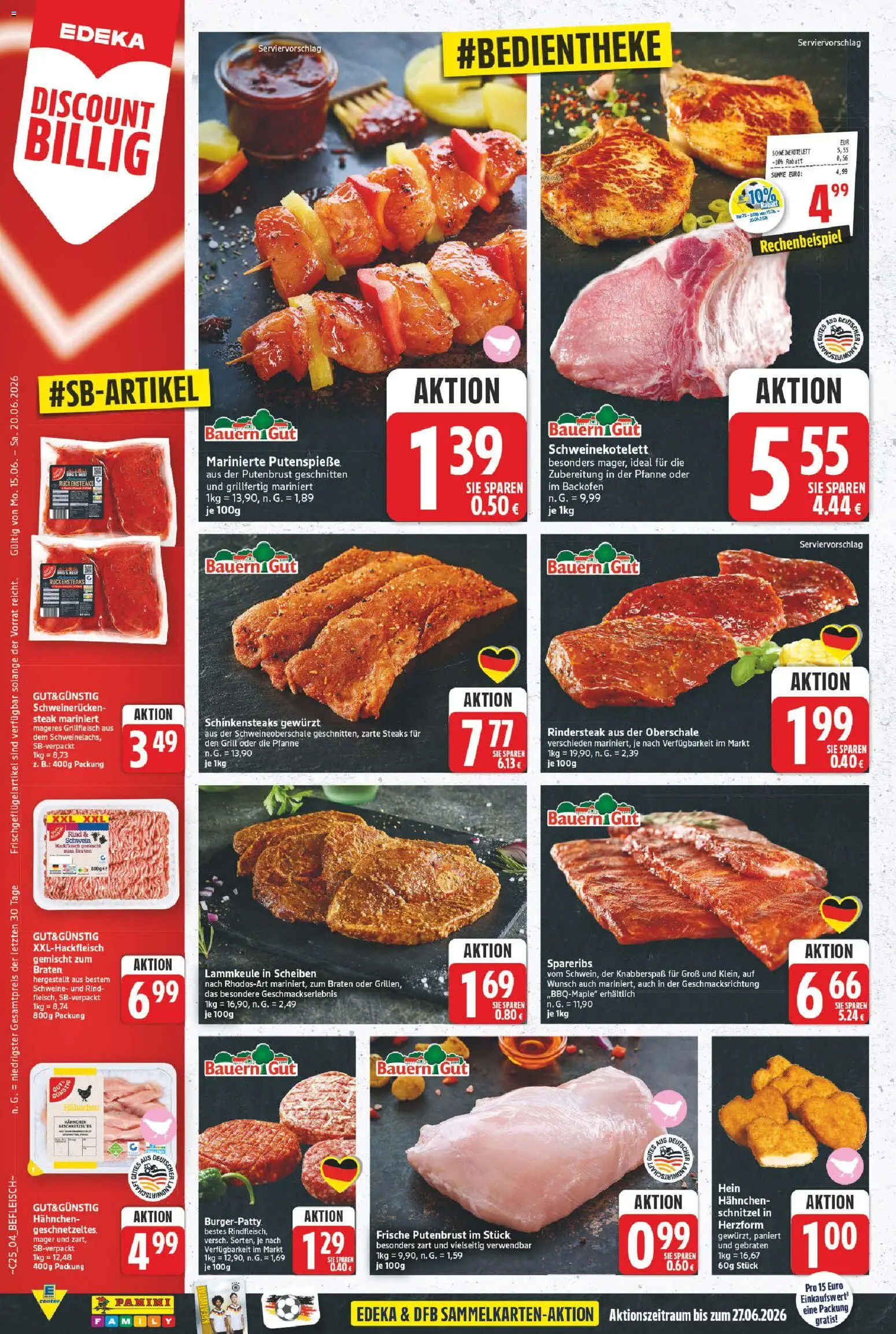 E center Prospekt – gültig ab 15.06.2026 | Seite: 6 | Produkte: Lammkeule, Grill, Grillfleisch, Schnitzel