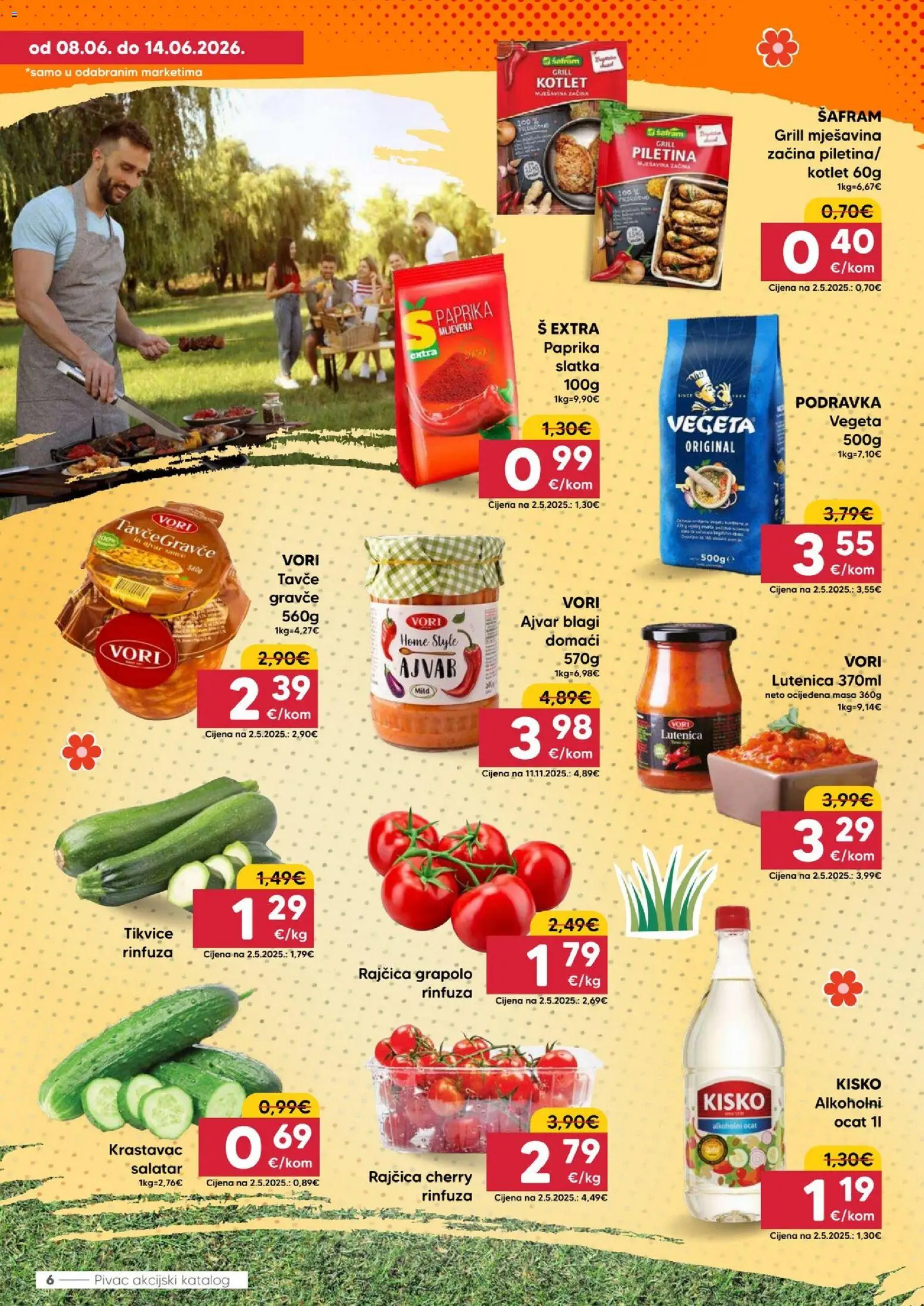 Pivac katalog | vrijedi od 08.06.2026 | Stranica: 6 | Proizvodi: Podravka, Paprika, Vegeta, Rajčica