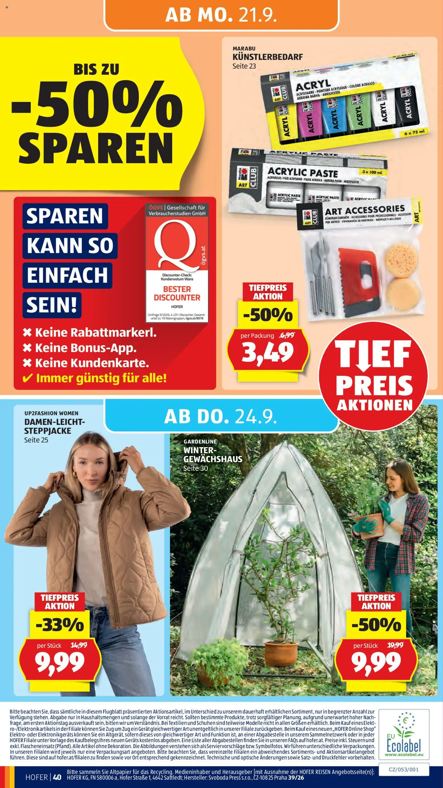 Hofer Flugblatt gültig ab 18.09.2026 | Seite: 46