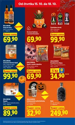 Náhled letáku HALLOWEEN Bramborové chipsy, 100 g / 110 g, sýrové/kečupové, 100 g = 31,73 Kč od 15.10.2026 | Strana: 33