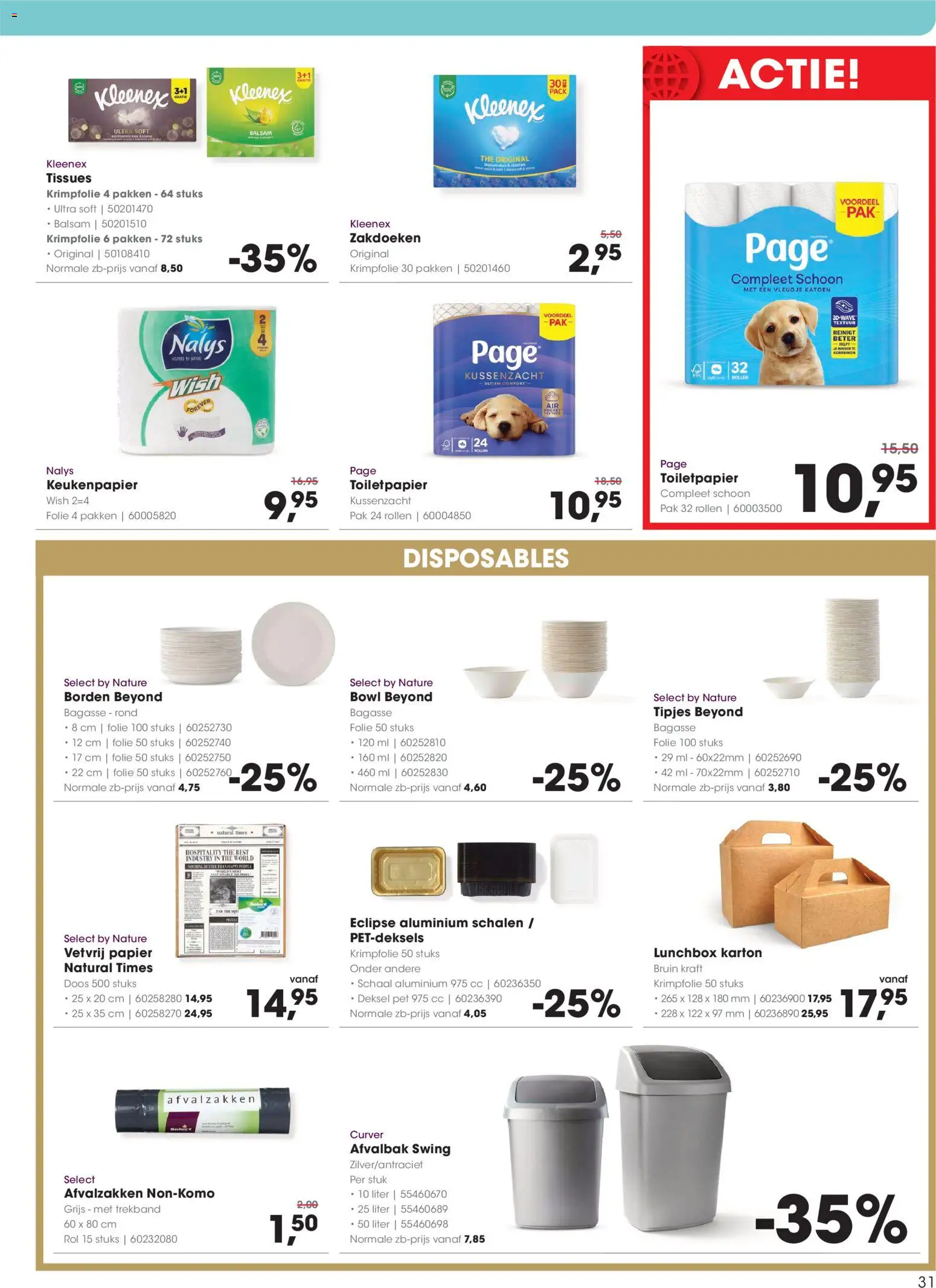 {H1} | Pagina: 31 | Producten: Lunchbox, Keukenpapier, Papier, Pet