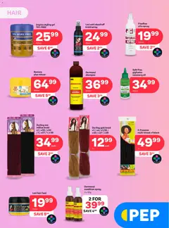 PEP Stores specials catalogue – valid from 23/09/2026 | Page: 2 | Products: Oil, Shampoo, Conditioner, Relaxer