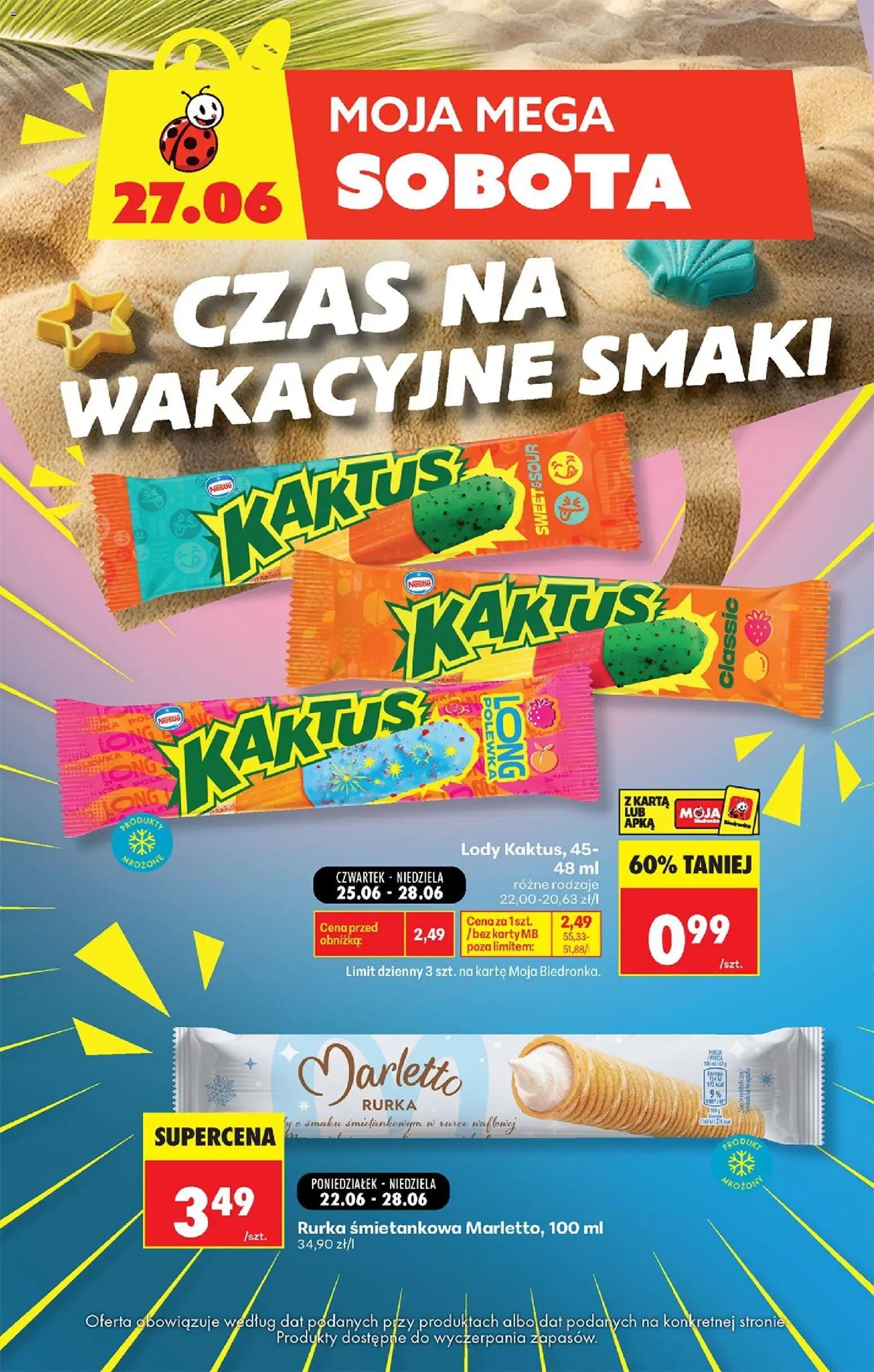 Biedronka Polsko leták - Moja Mega Sobota od 27.06.2026 | Strana: 1 | Produkty: Karty