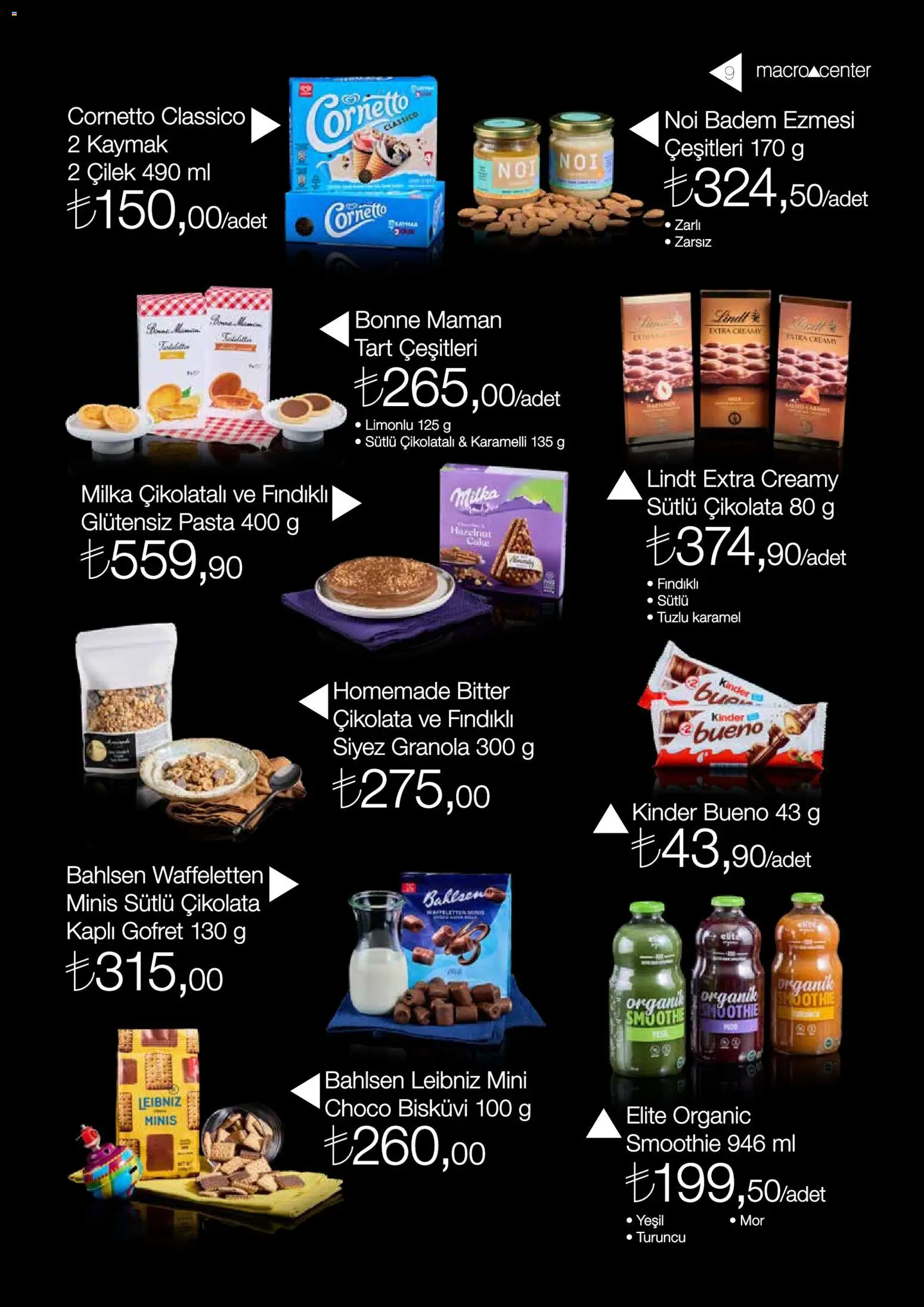 Migros Katalog - MacroStyle - 01.04.2026 tarihinden itibaren geçerlidir | Sayfa: 9 | Ürünler: Gofret, Çikolata, Badem, Bisküvi
