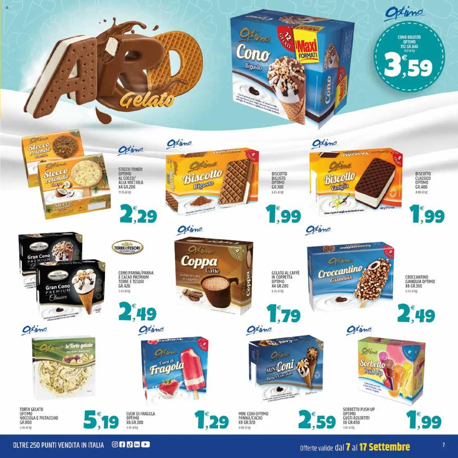Volantino ARD Discount del 07/09/2026 | Pagina: 7 | Prodotti: Vaniglia, Caffè, Sorbetto, Torta gelato