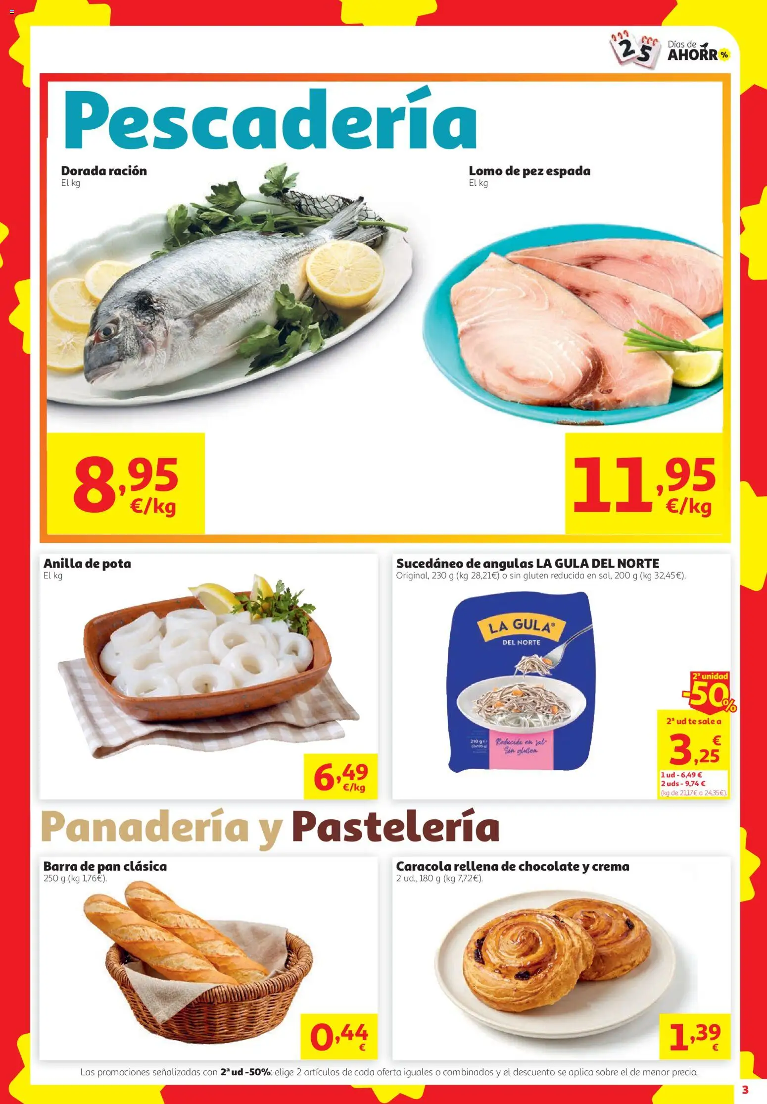 Alcampo Supermercado │ válido desde el 24/09/2026 | Página: 3 | Productos: Pan, Chocolate, Té, Panadería