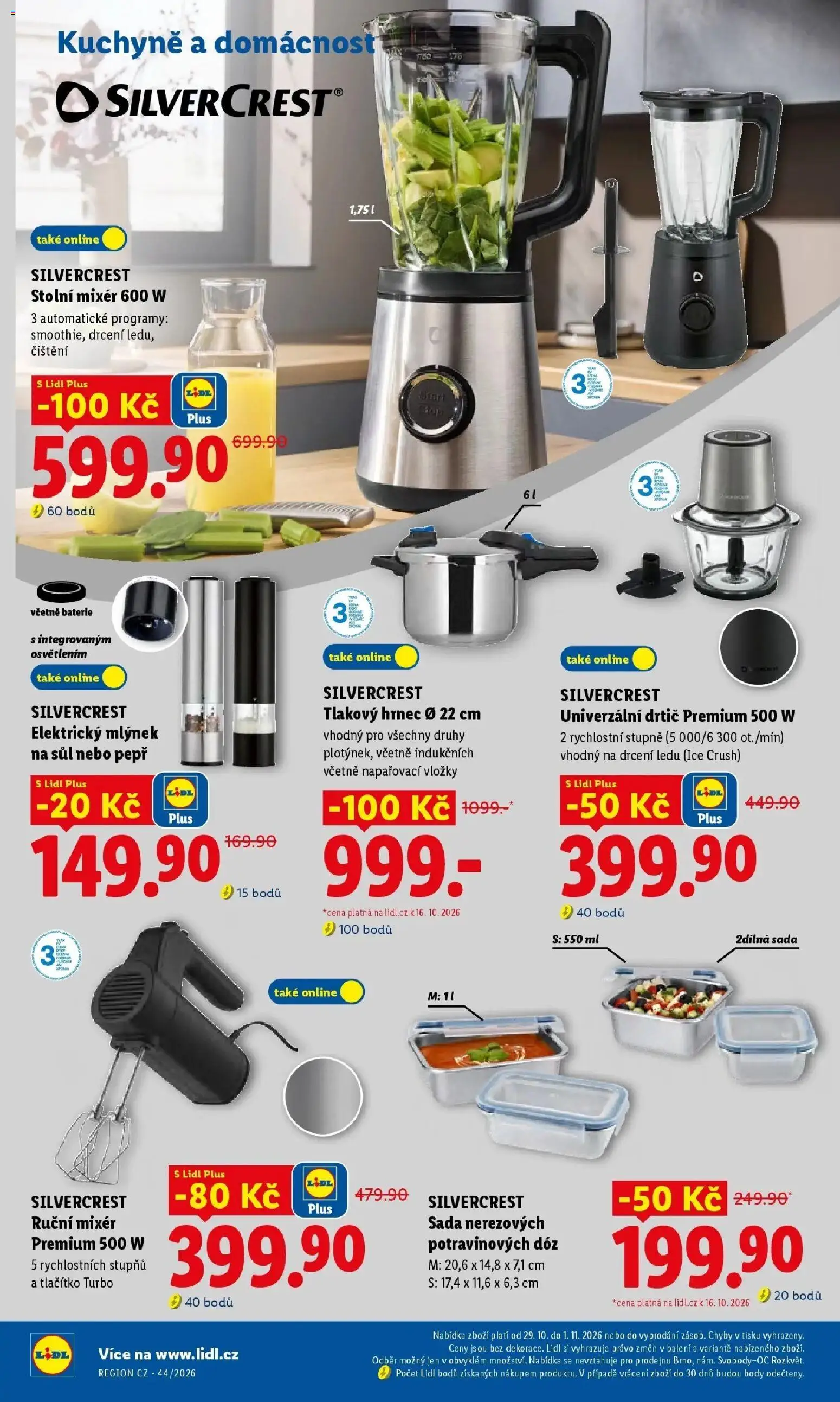 Lidl leták od 26.10.2026 - Nový akční leták | Strana: 18 | Produkty: Ruční mixér, Mlýnek, Mixér, Baterie