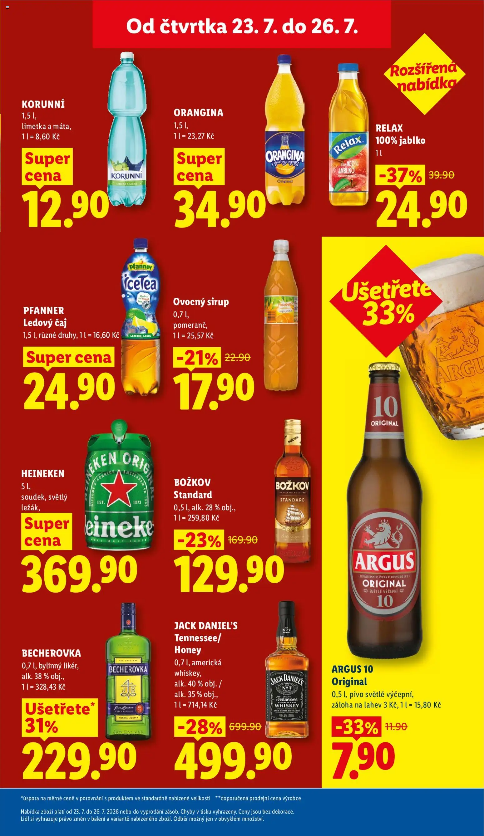 Lidl leták od 23.07.2026 | Strana: 27 | Produkty: Čaj, Sirup, Jack Daniel’s, Láhev
