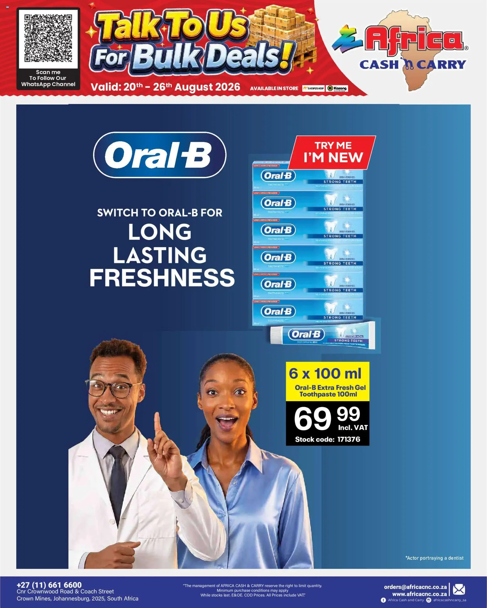 New Africa Cash & Carry catalogue – valid from 20/08/2026 | Page: 67 | Products: Switch, Stock, Toothpaste