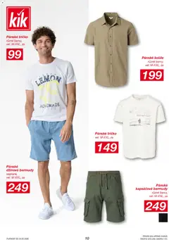 Náhled letáku Kik leták od 25.05.2026 | Strana: 10 | Produkty: Tričko, Košile, Surf