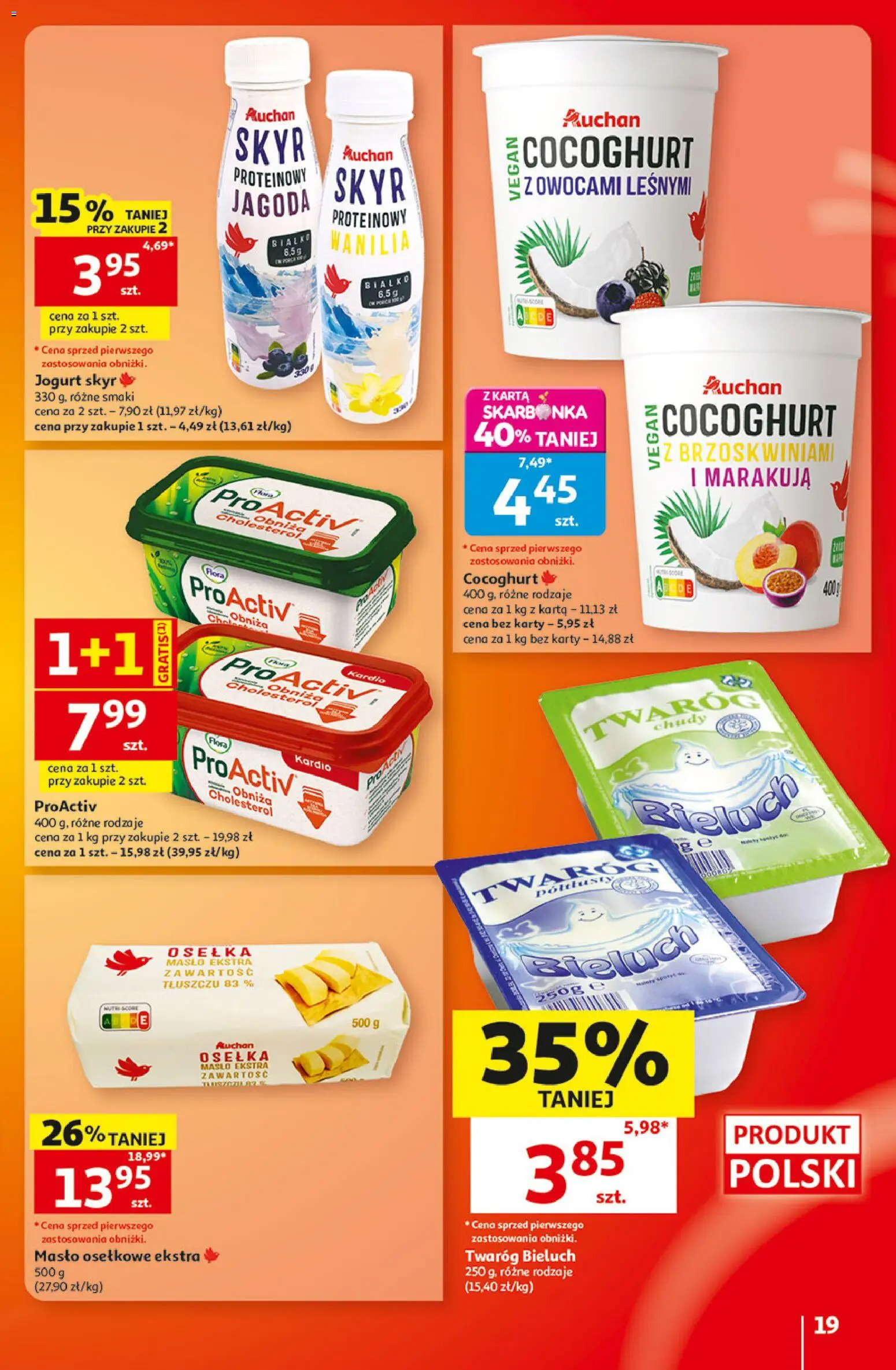 Auchan gazetka - Hipermarket od 01.10.2026 | Strona: 19 | Produkty: Białko, Marakuja, Masło, Twaróg