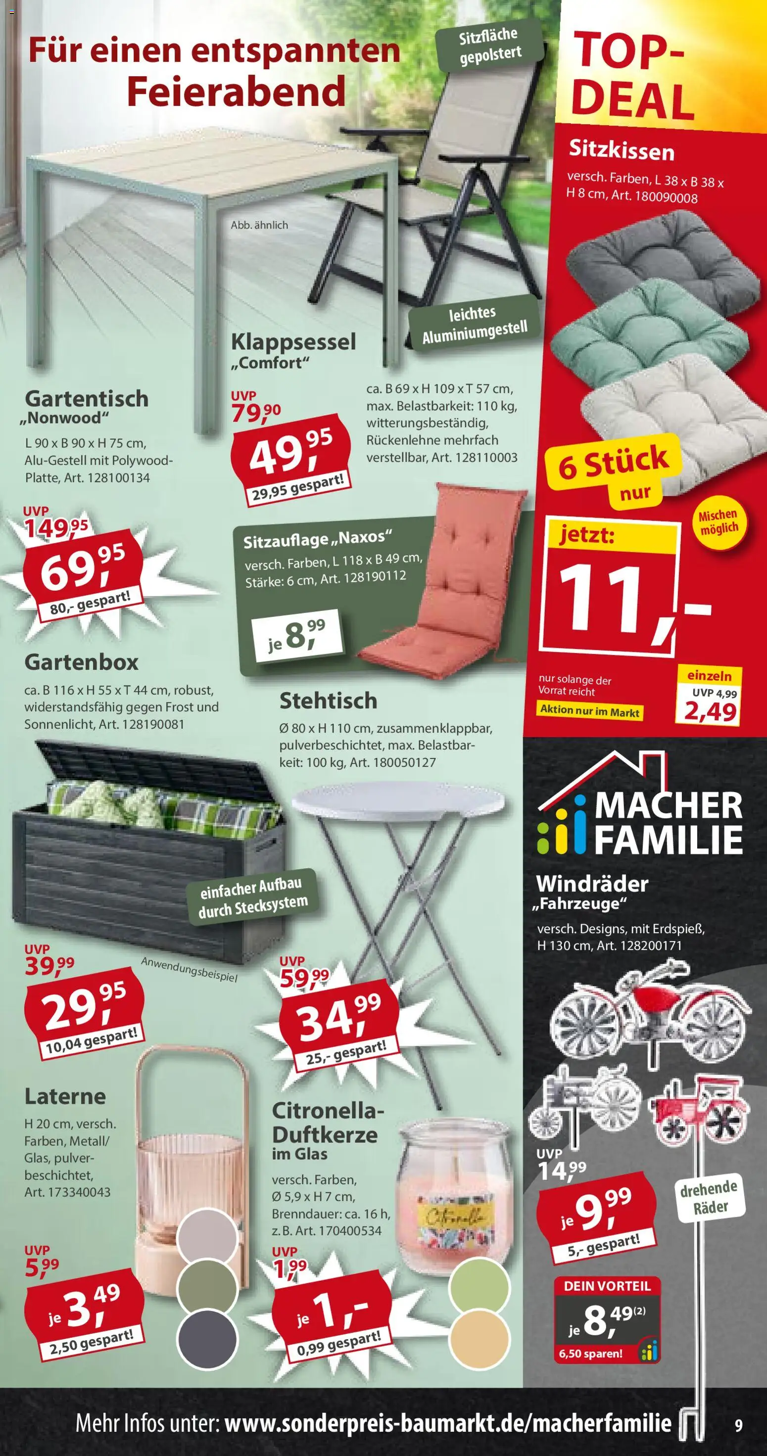 Sonderpreis Baumarkt Prospekt 	 – gültig ab 16.05.2026 | Seite: 9 | Produkte: Top