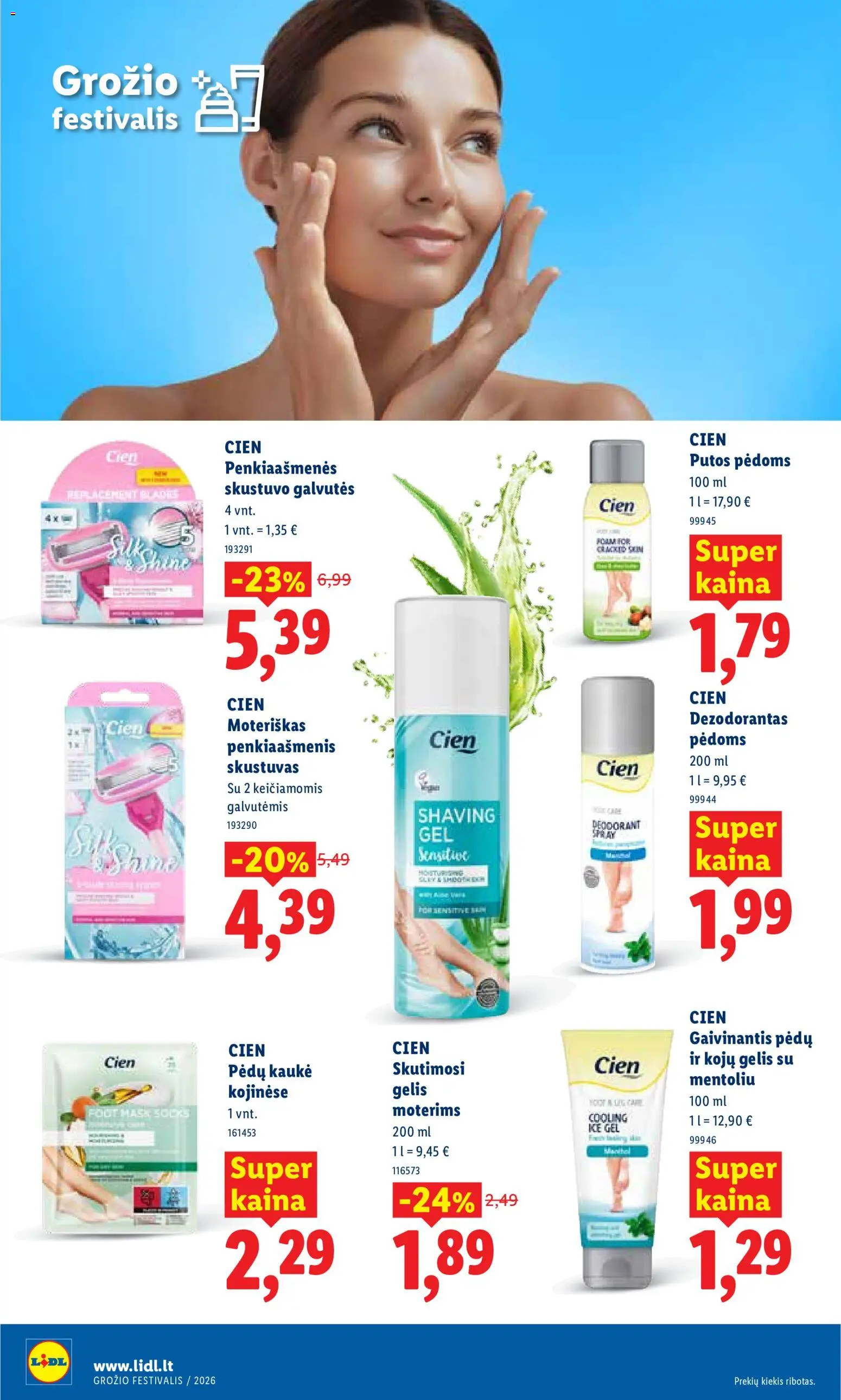 LIDL akcijos nuo 11.05.2026 | Puslapis: 28 | Prekių: Skustuvas, Skustuvo galvutės, Kaukė, Dezodorantas