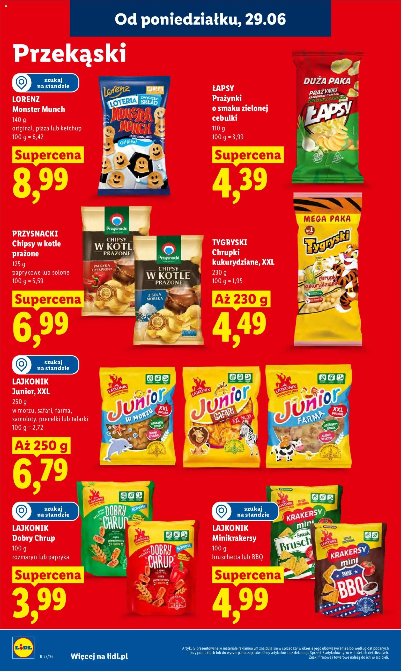 Lidl Polsko leták od 29.06.2026 | Strana: 70 | Produkty: Monster, Pizza, Bruschetta, Chipsy