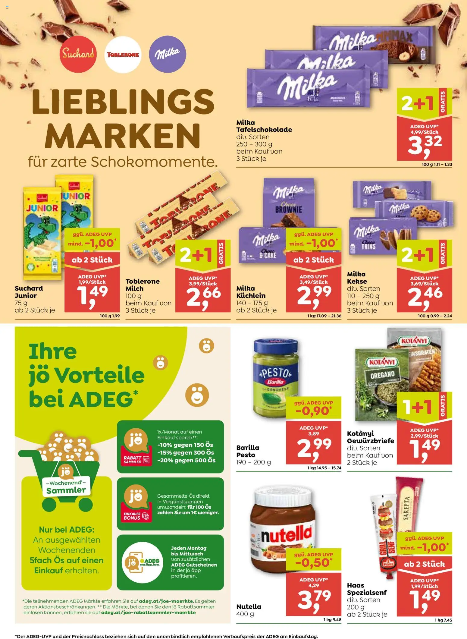 ADEG Flugblatt gültig ab 22.10.2026 | Seite: 6 | Produkte: Kekse, Nutella, Barilla, Milch