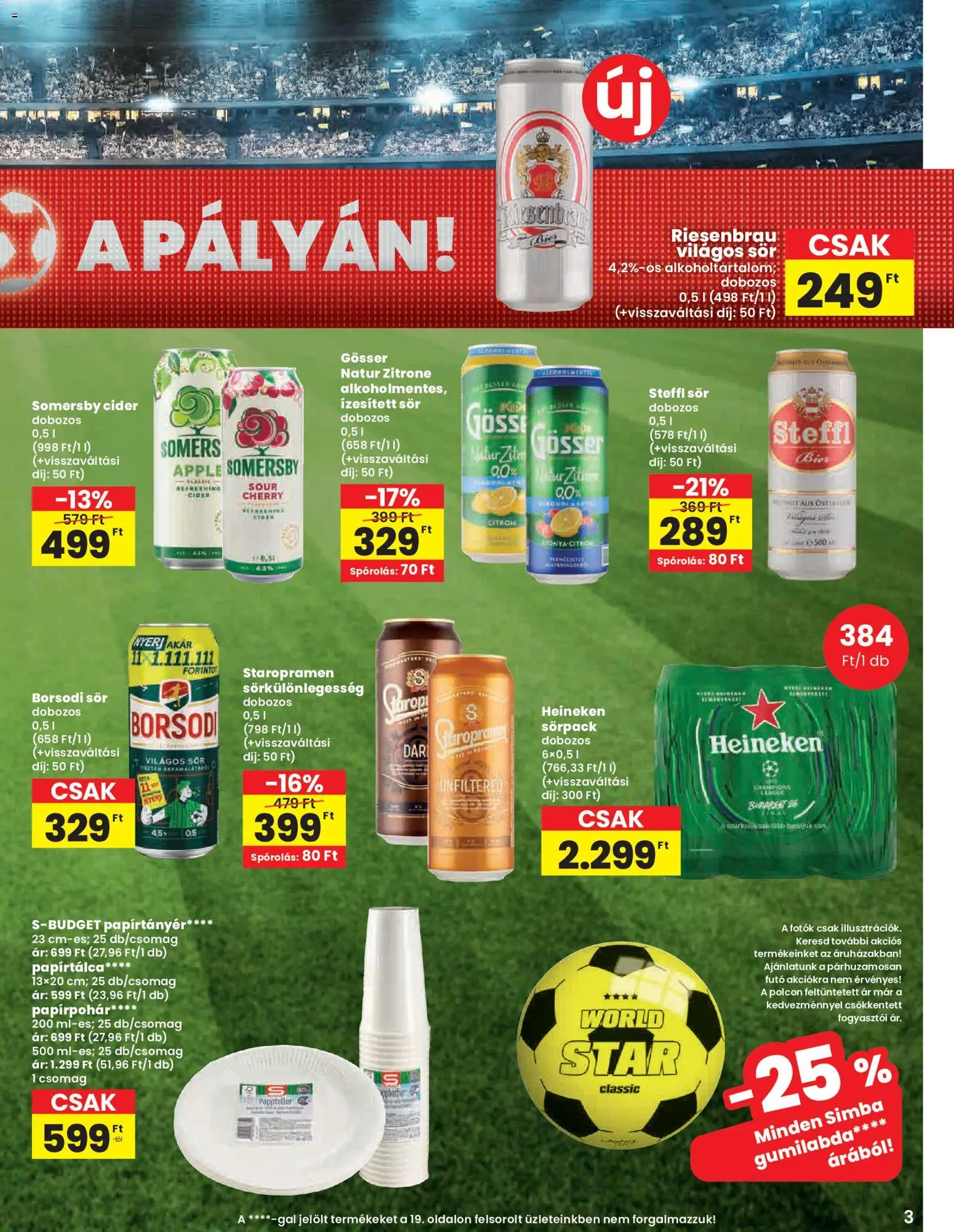 Spar akciós ujság - amely érvényes a következő dátumtól: 28.05.2026 | Oldal: 3 | Termékek: Gösser, Cider, Sör, Suva svinjska pečenica