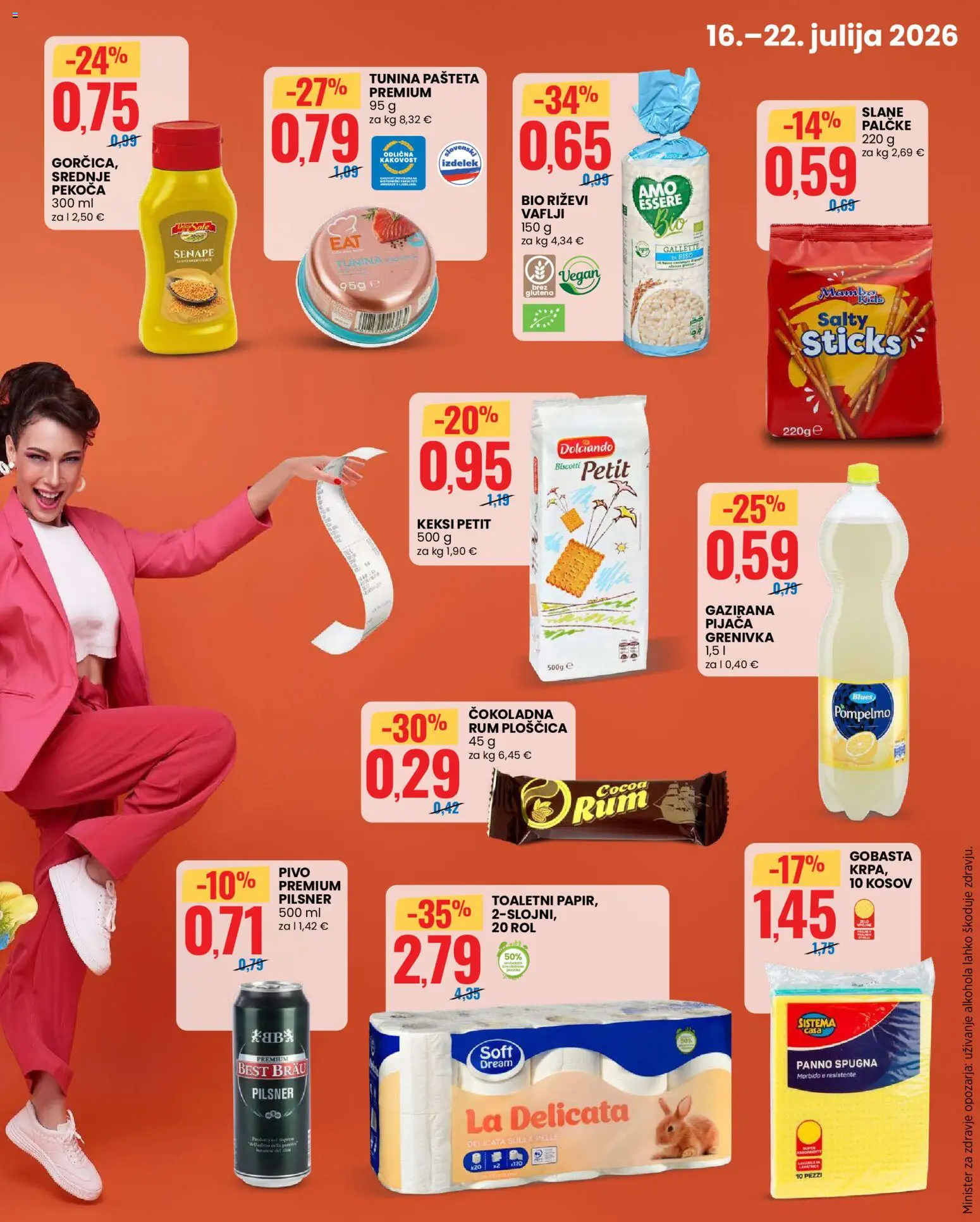 Novi Eurospin katalog ponudbe – veljaven od 16.07.2026 | Stran: 3 | Izdelki: Tuna, Pašteta, Pivo, Grenivka