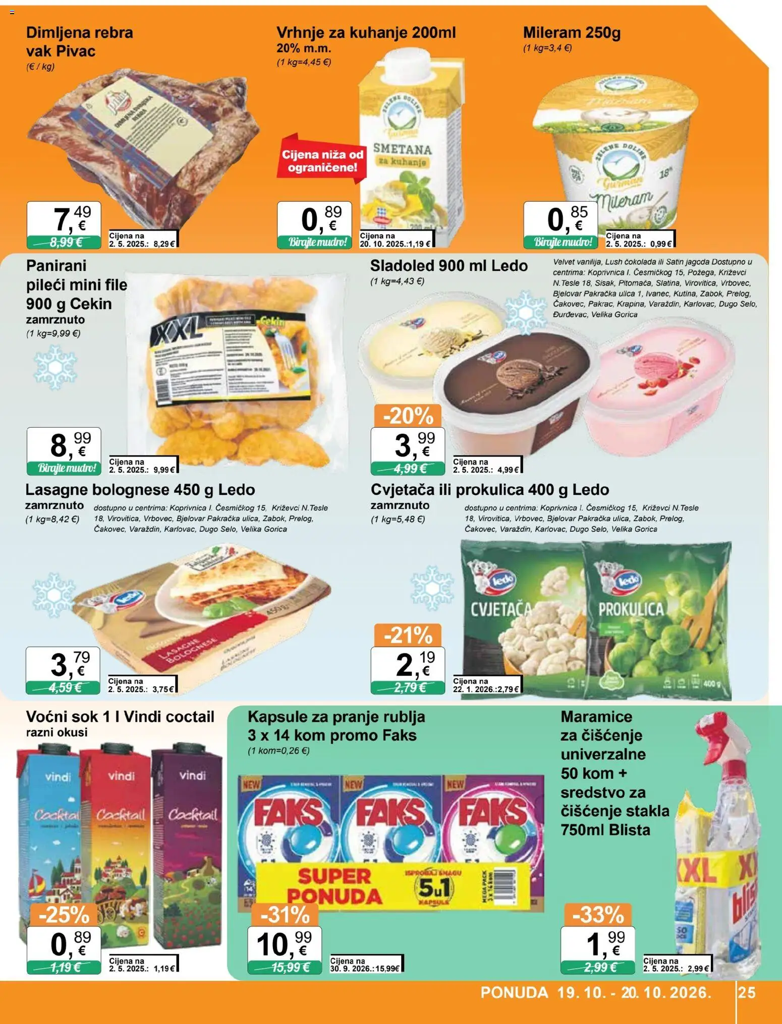 KTC katalog | vrijedi od 14.10.2026 | Stranica: 25 | Proizvodi: Čokolada, Sok, Ledo, Voćni sok