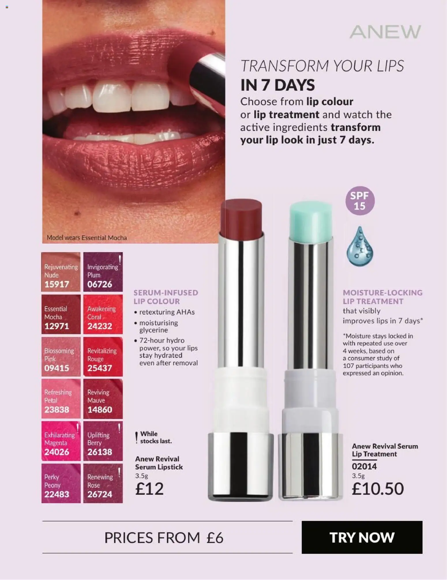 {H1} | Page: 69 | Products: Lipstick, Watch, Ingredients