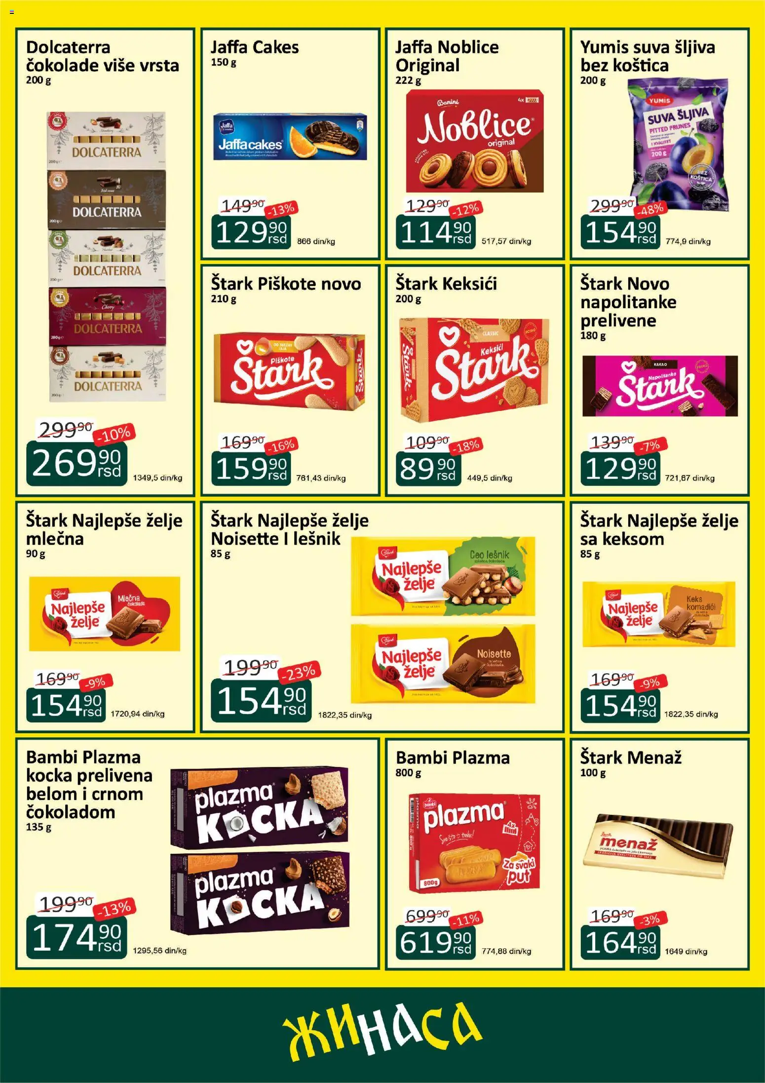 ŽINASA katalog - važi od 01.10.2026 | Strana: 6 | Proizvode: Kakao, Noblice, Šljiva, Napolitanke