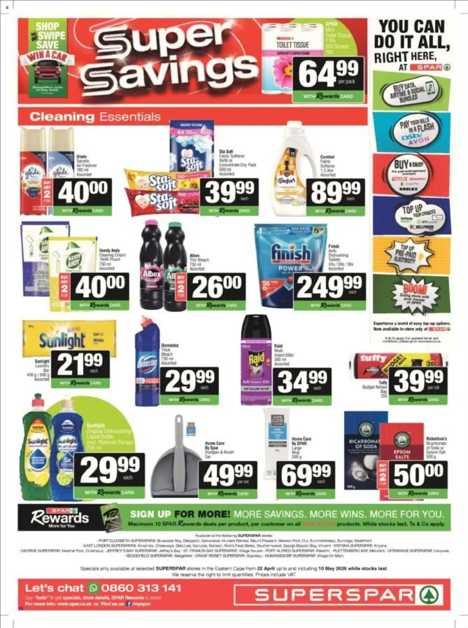 New Superspar catalogue – valid from 22.04.2026 | Page: 16 | Products: Data, Toilet, Cream