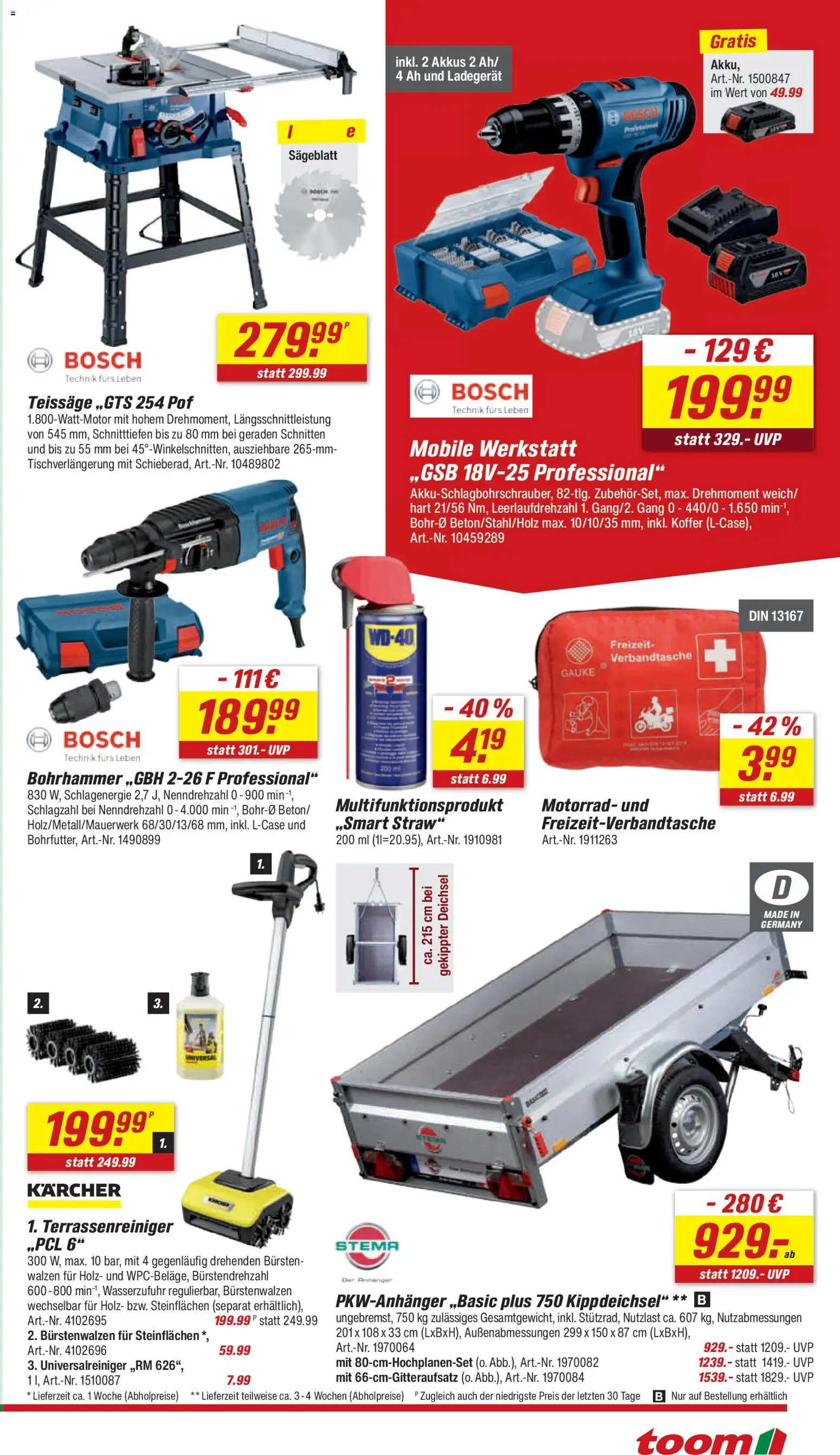 Toom Baumarkt Prospekt – gültig ab 01.08.2026 | Seite: 5 | Produkte: Bosch, Koffer, Ladegerät