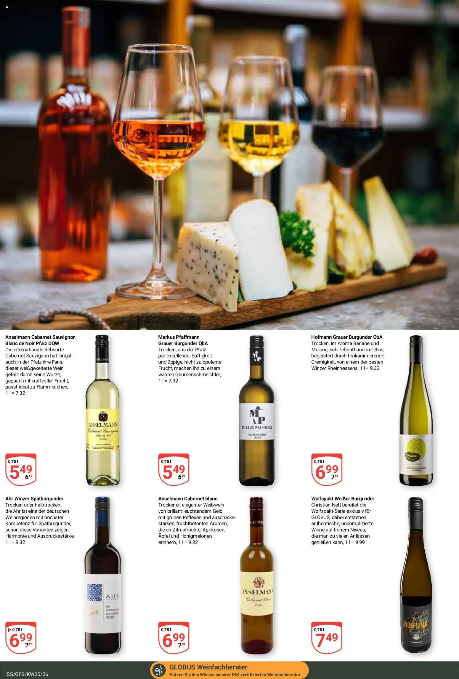 Globus Prospekt – gültig ab 15.06.2026 | Seite: 20 | Produkte: Weißwein, Äpfel, Wein