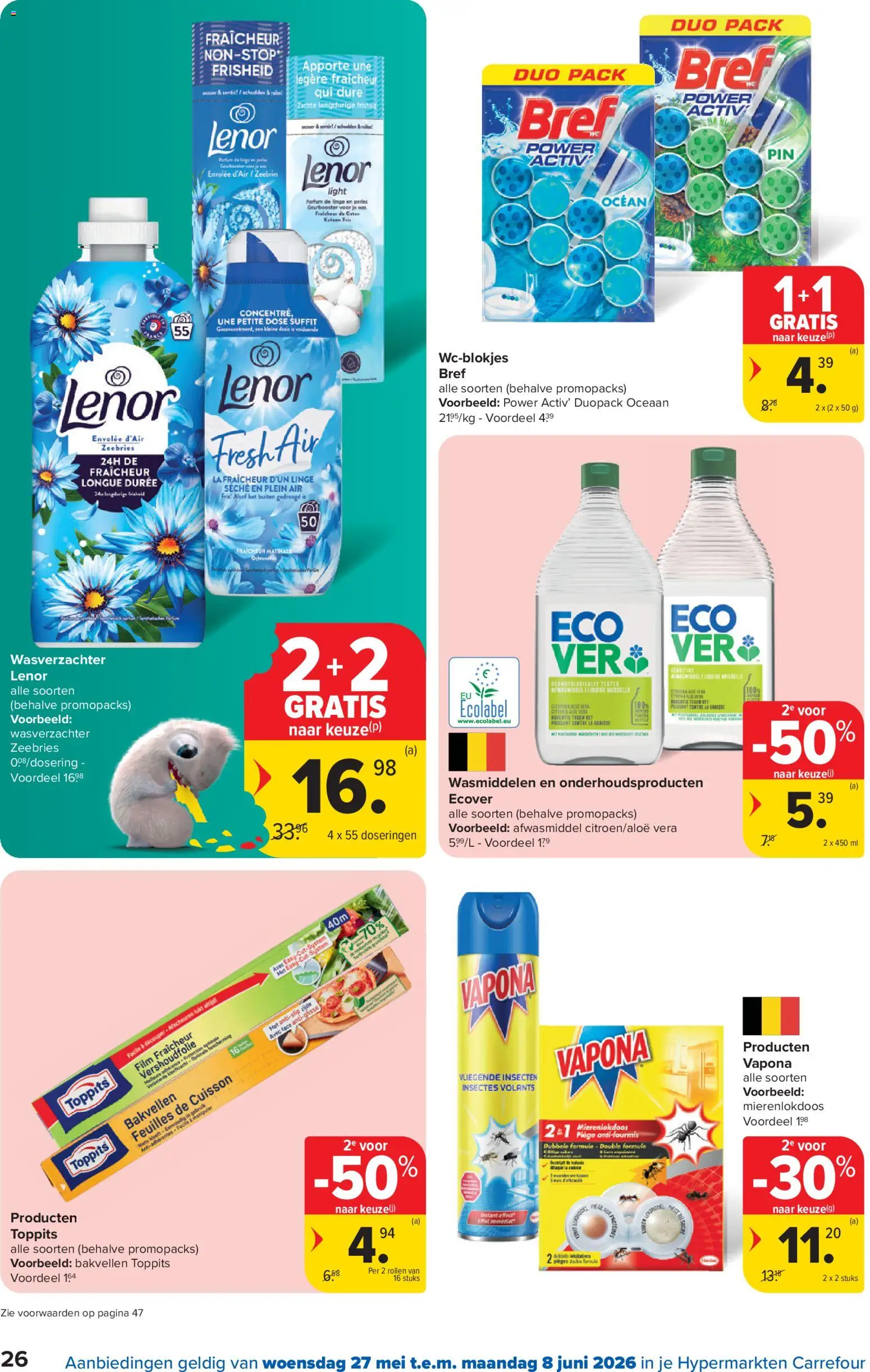 {H1} | Pagina: 26 | Producten: Afwasmiddel, La, Parfum, Wasverzachter