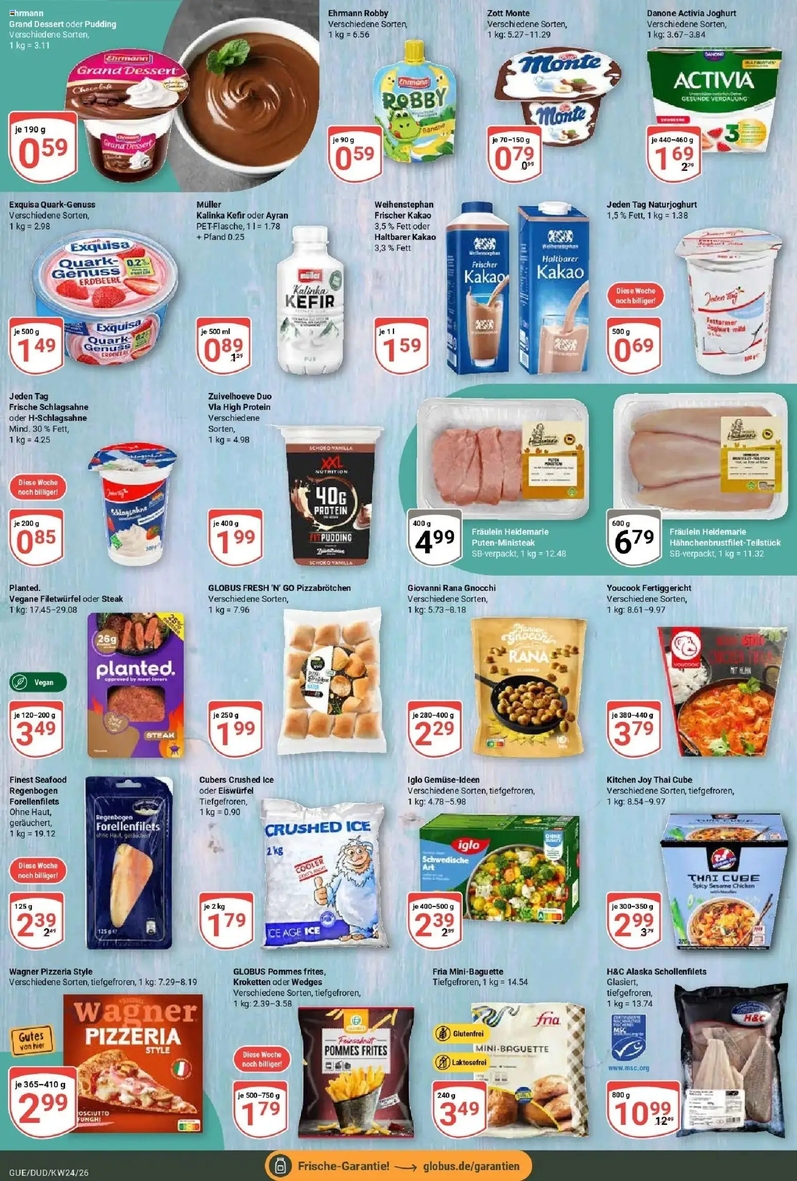 Globus Prospekt Saarbrücken-Dudweiler – gültig ab 08.06.2026 | Seite: 17 | Produkte: Activia, Schlagsahne, Joghurt, Exquisa