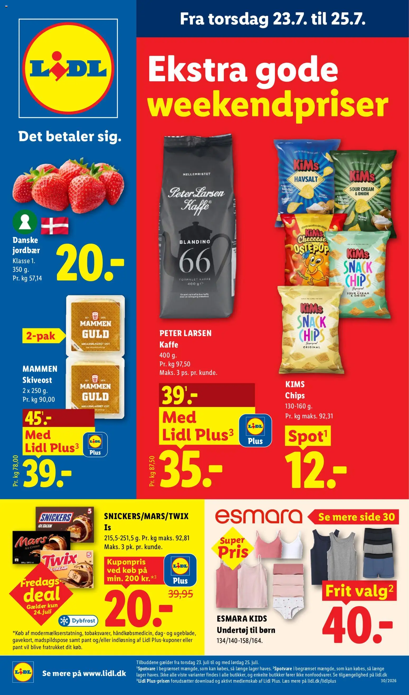 Lidl tilbudsavis – gyldig fra 19/07/2026 | Side: 1 | Produkter: Juice, Spareribs, Vanilje, Søm