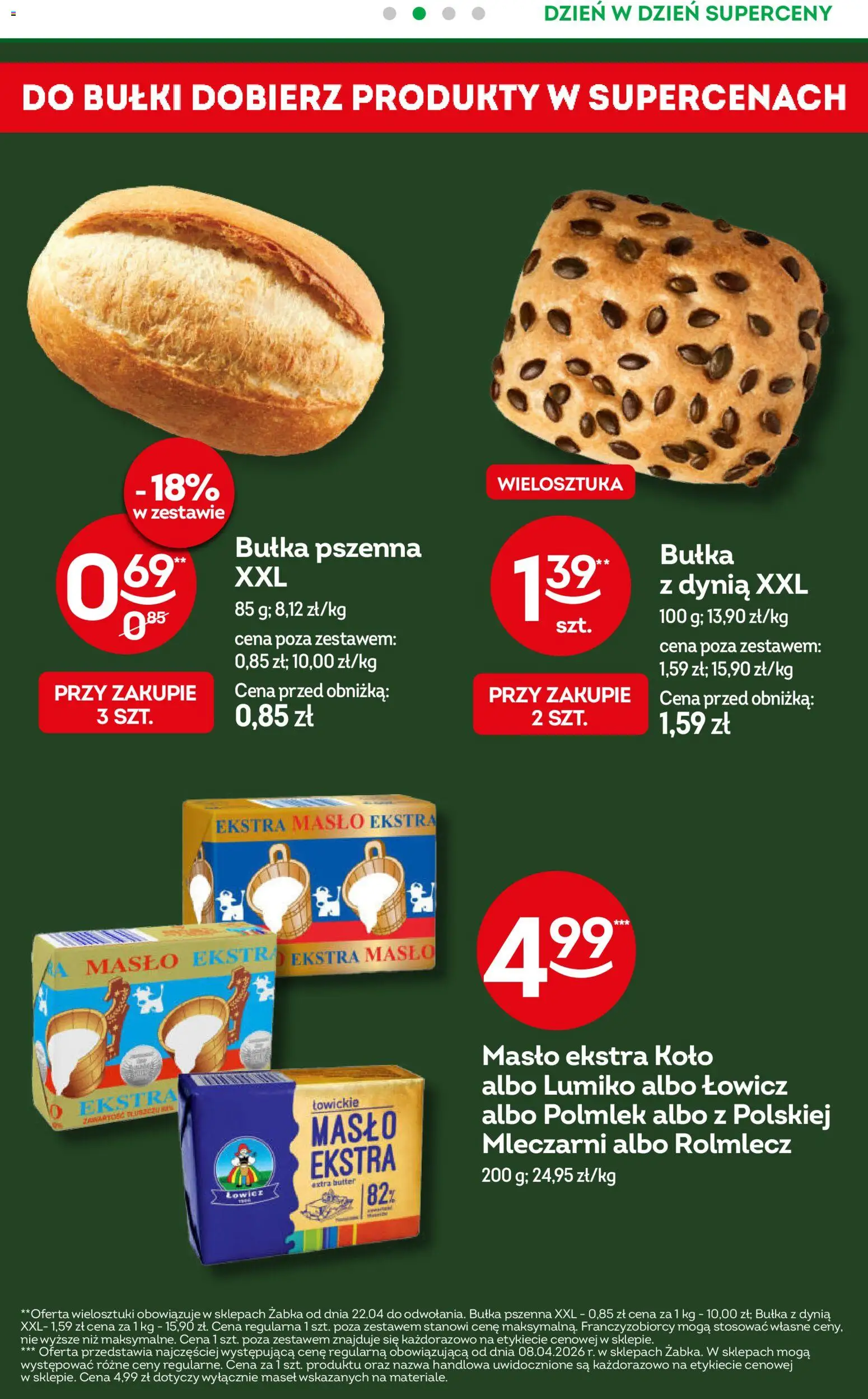 Żabka gazetka - Codzienne produkty od 17.06.2026 | Strona: 3 | Produkty: Dynia, Bułka, Masło, Bułka pszenna