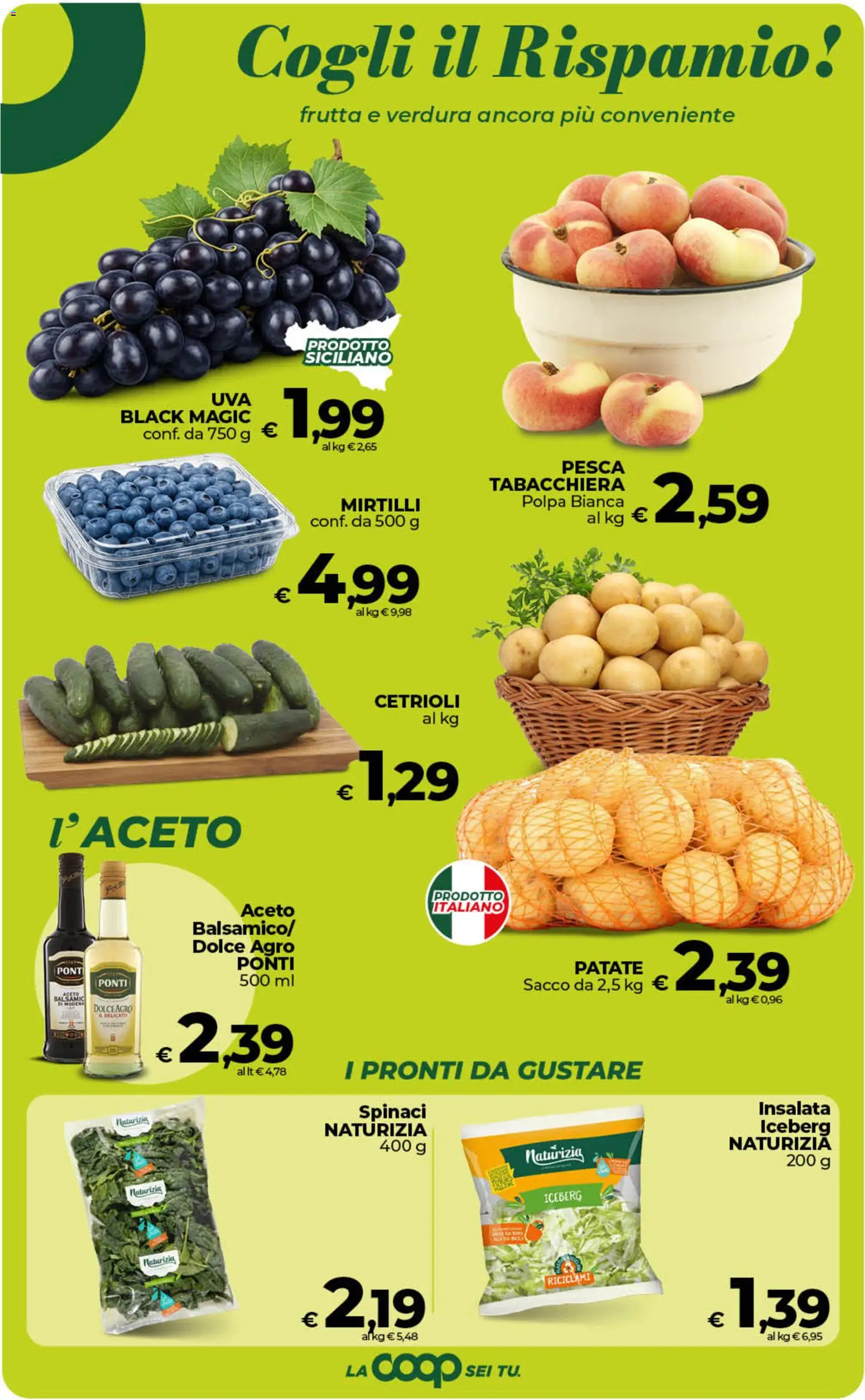Volantino COOP del 10/07/2026 | Pagina: 18 | Prodotti: Insalata, Patate, Frutta, Spinaci