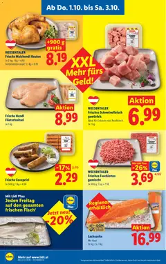 WIESENTALER Frisches Schweinefleisch gewürfelt, Ideal für Gulasch oder Reisfleisch Je 1 kg ab 01.10.2026 gültig | Seite: 6 | Produkte: Schweinefleisch