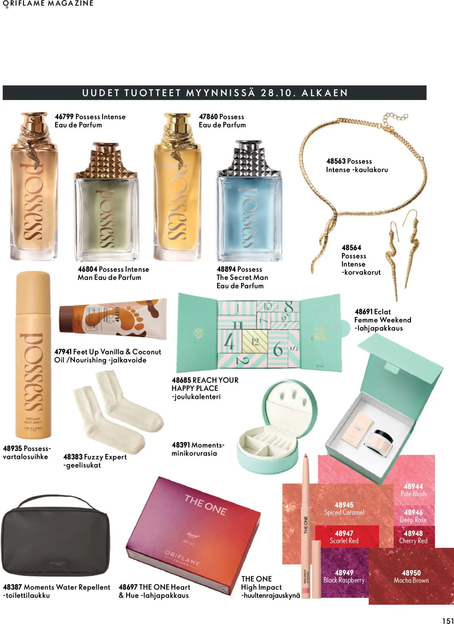 Oriflame tarjoukset – voimassa 07/10/2026 alkaen | Sivu: 151 | Tuotteet: Jalkavoide, Joulukalenteri, Kaulakoru, Korvakorut
