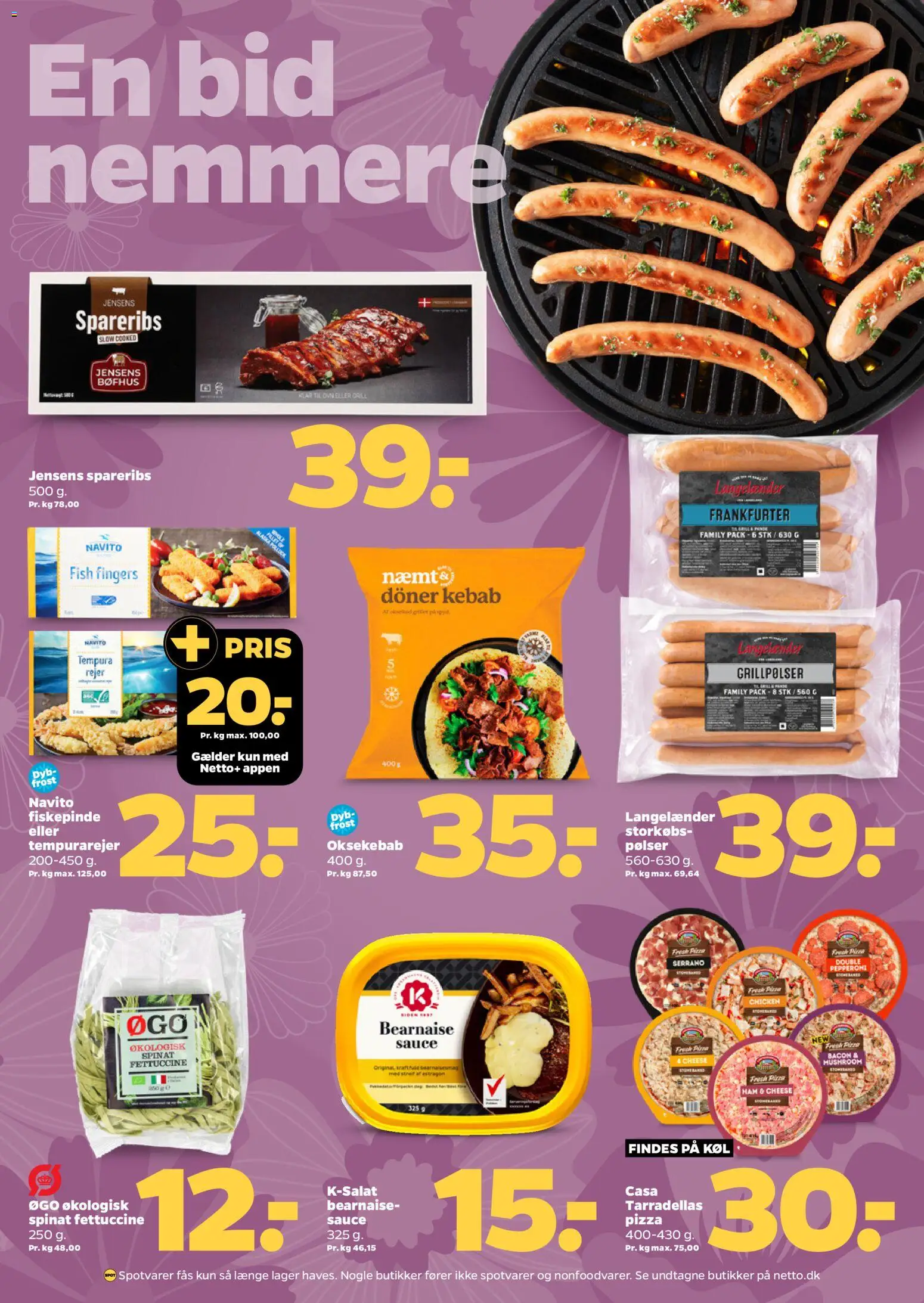Netto tilbudsavis – gyldig fra 25/07/2026 | Side: 17 | Produkter: Pølser, Kebab, Spareribs, Aparelho de barbear