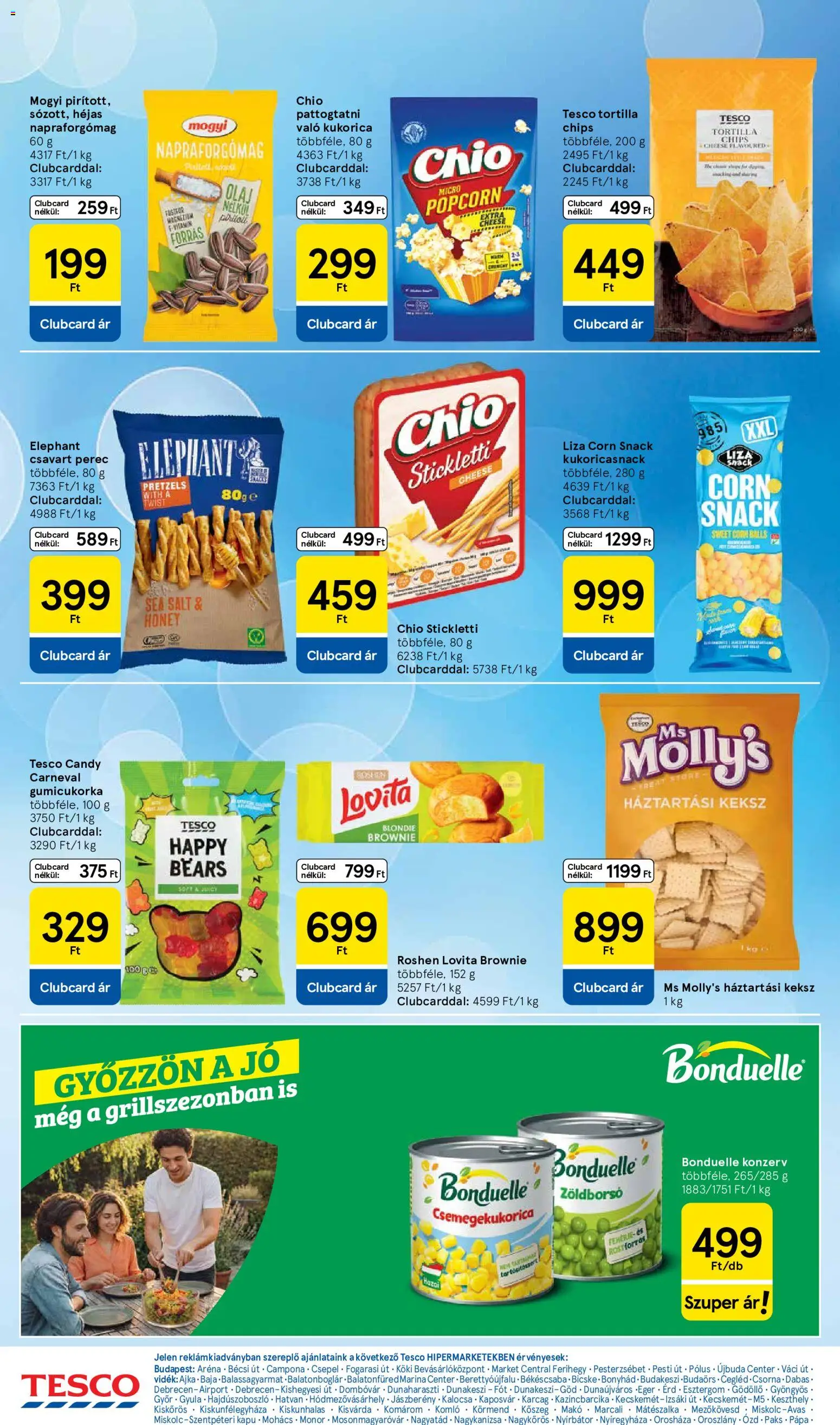 Tesco akciós ujság - amely érvényes a következő dátumtól: 2026.08.27. | Oldal: 22 | Termékek: Tortilla, Kapu, Brownie, Bonduelle
