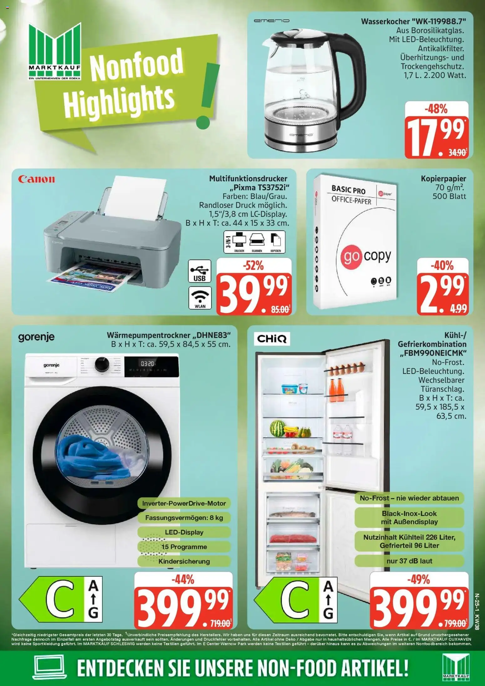 Marktkauf Prospekt Cuxhaven (ab 14.09.2026) » Angebote online | Seite: 25 | Produkte: Gorenje, Wasserkocher